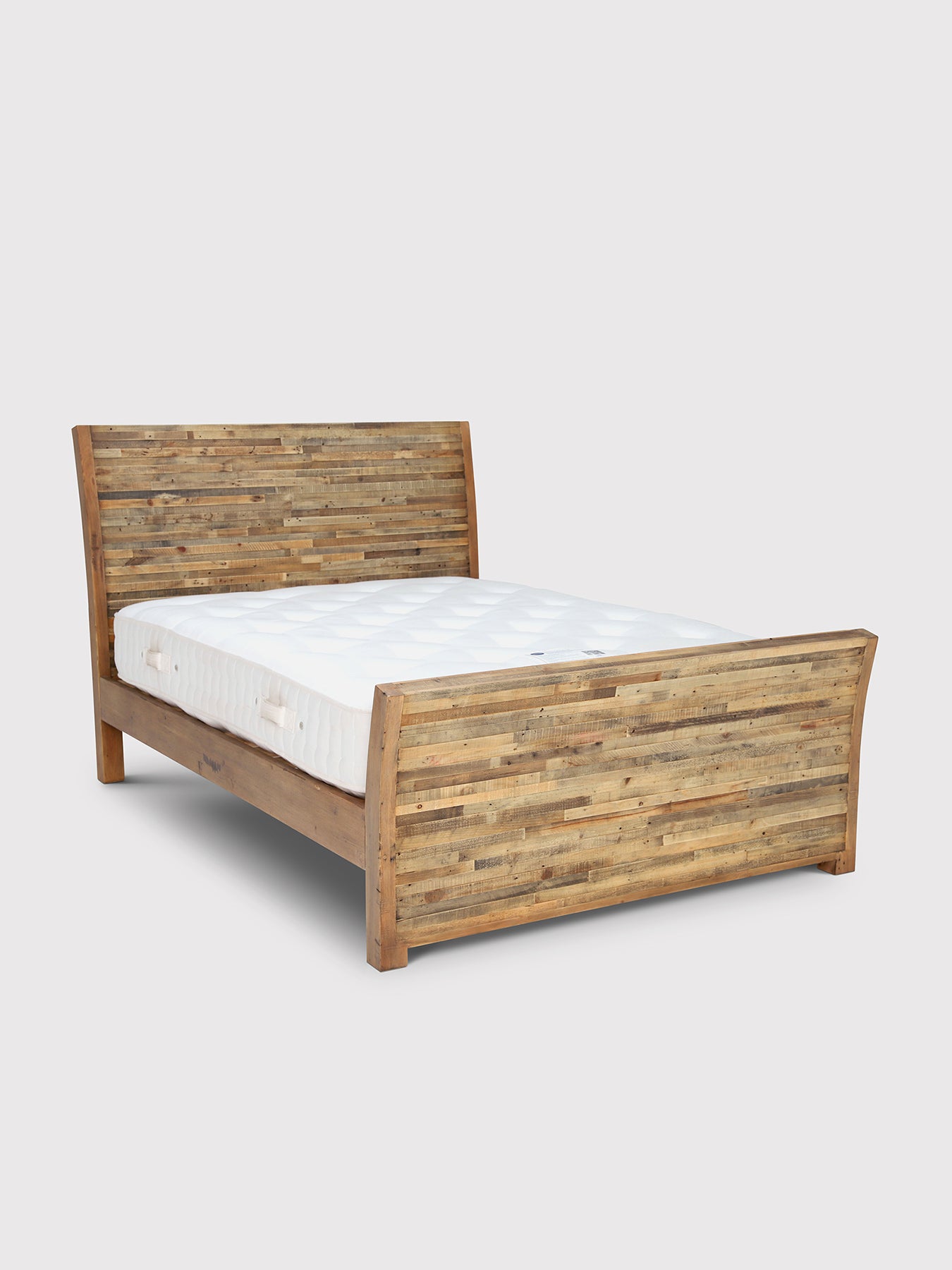 Charlie Reclaimed Wood King Bed Frame High End Brown