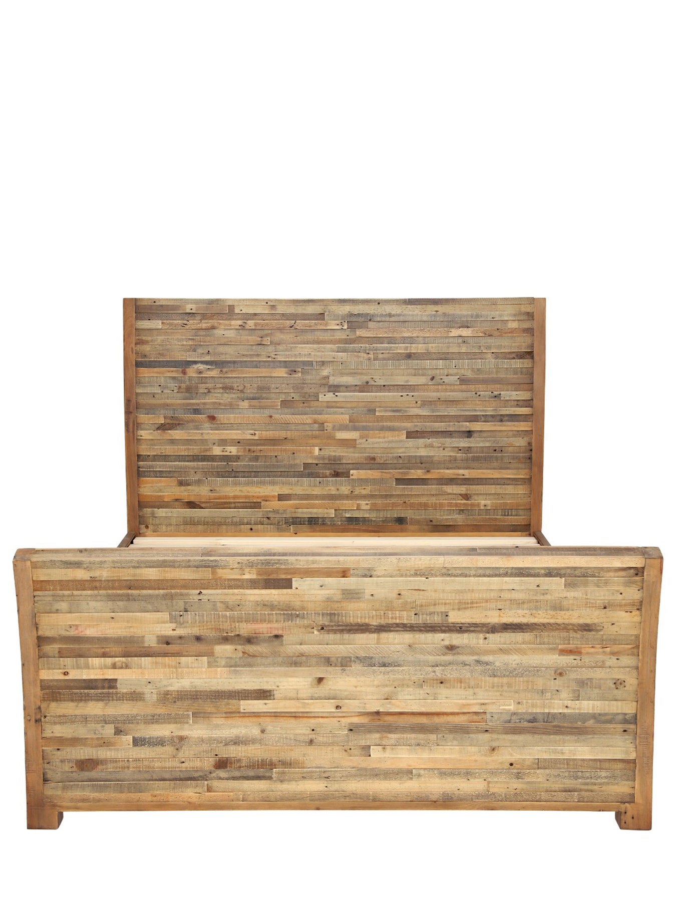 Charlie Reclaimed Wood King Bed Frame High End Brown