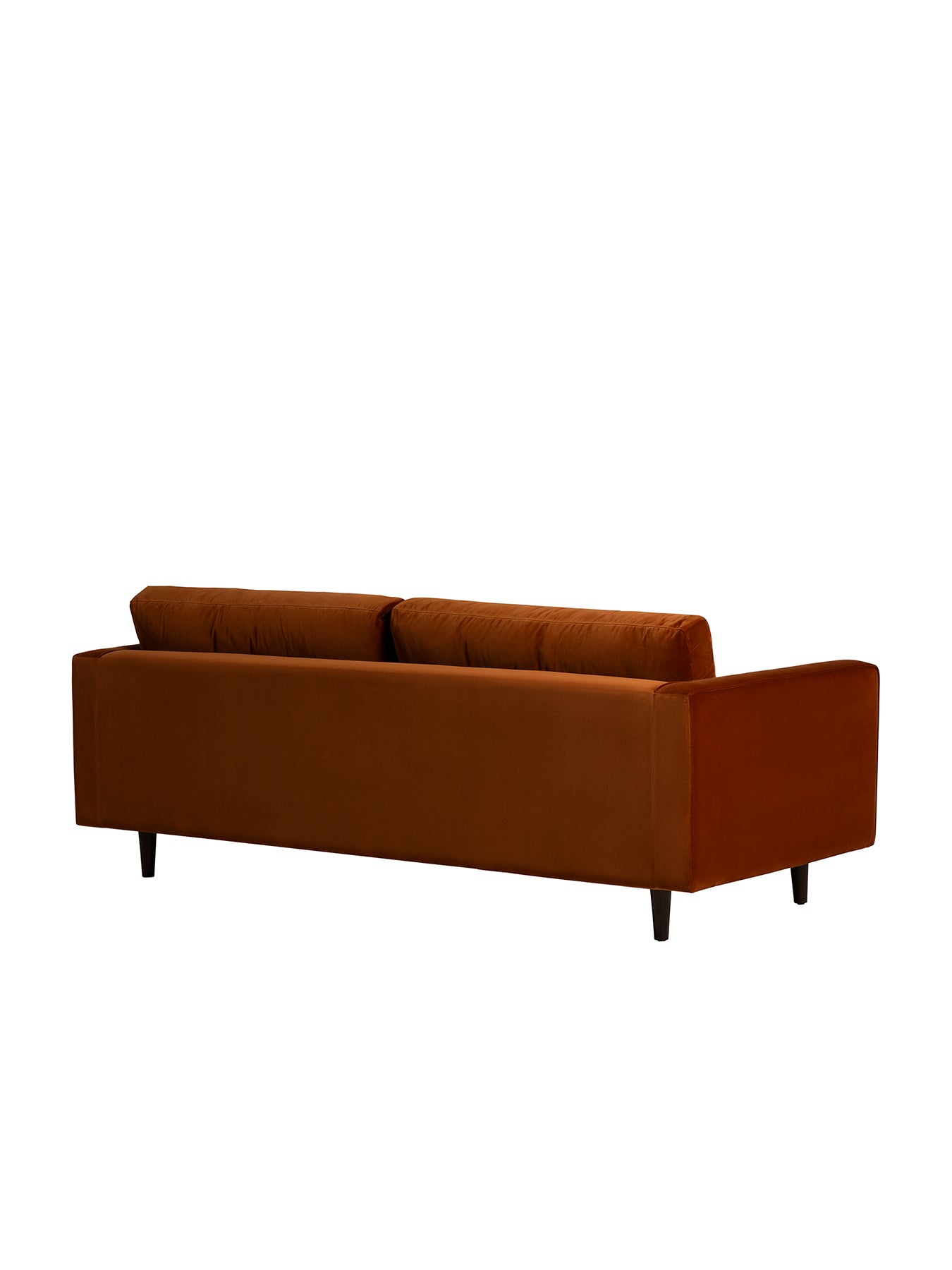Hemingway Burnt Orange Velvet 3 Seater Sofa