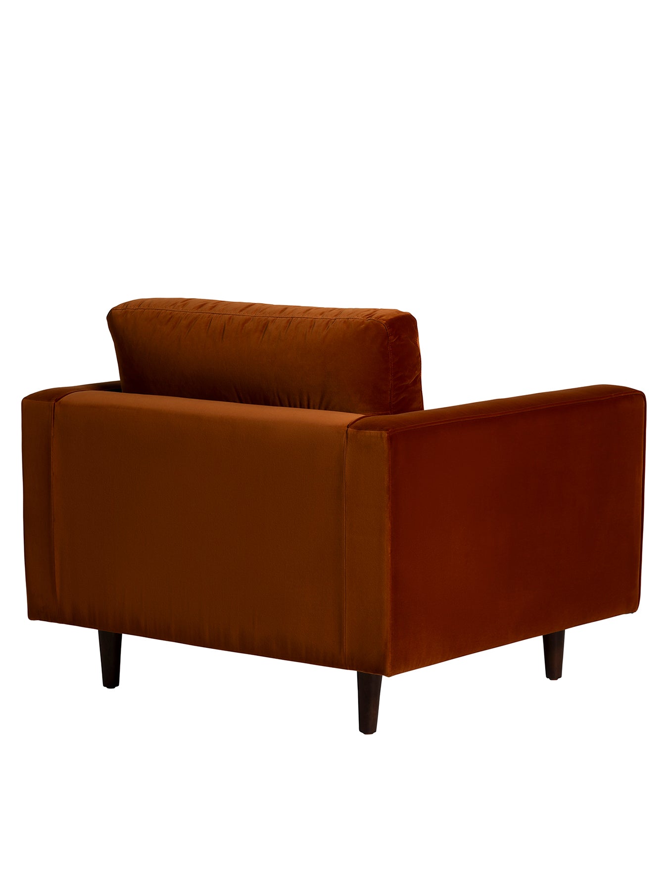Hemingway Burnt Orange Velvet Armchair
