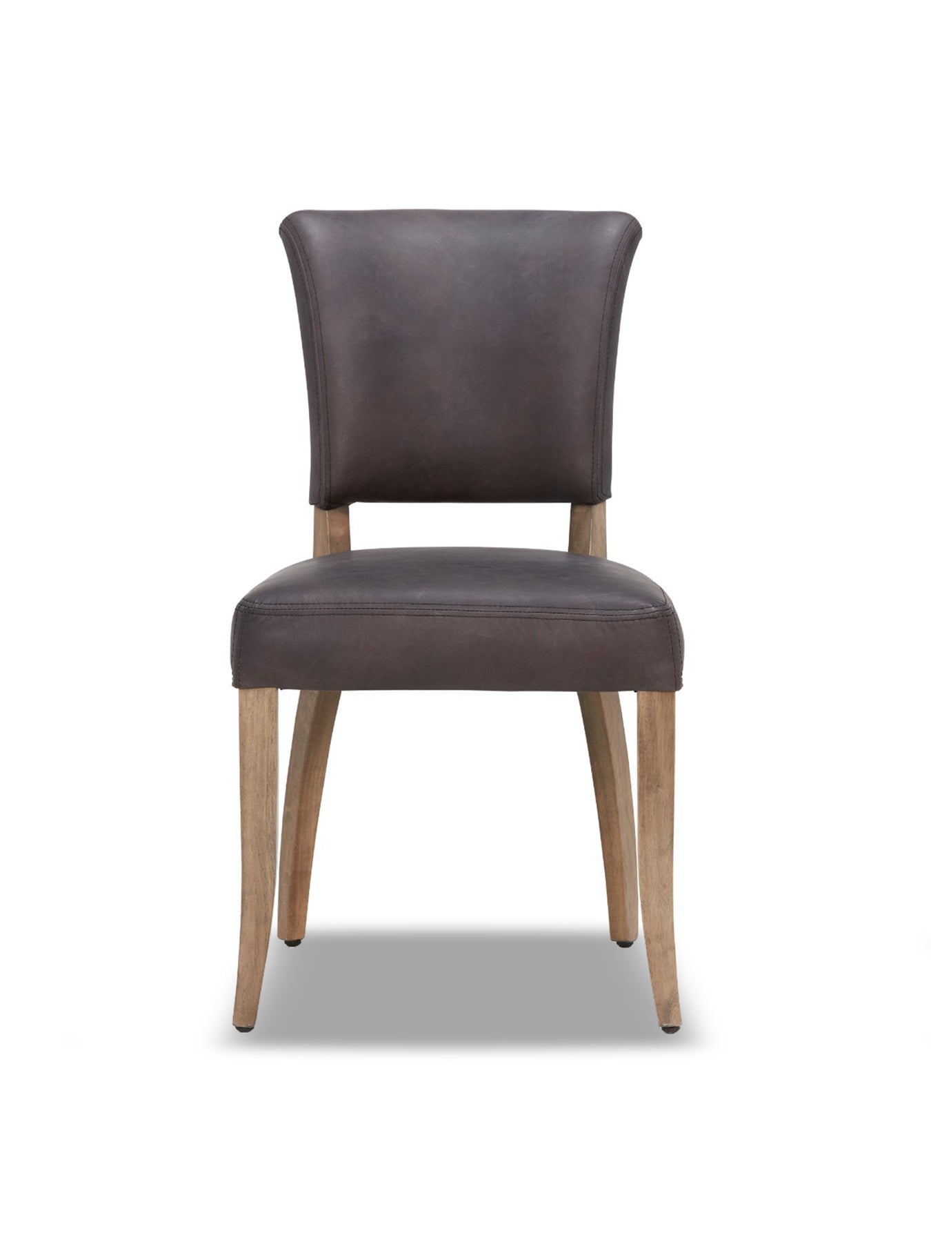 Mimi Brown Leather Dining Chair With Stud Detail
