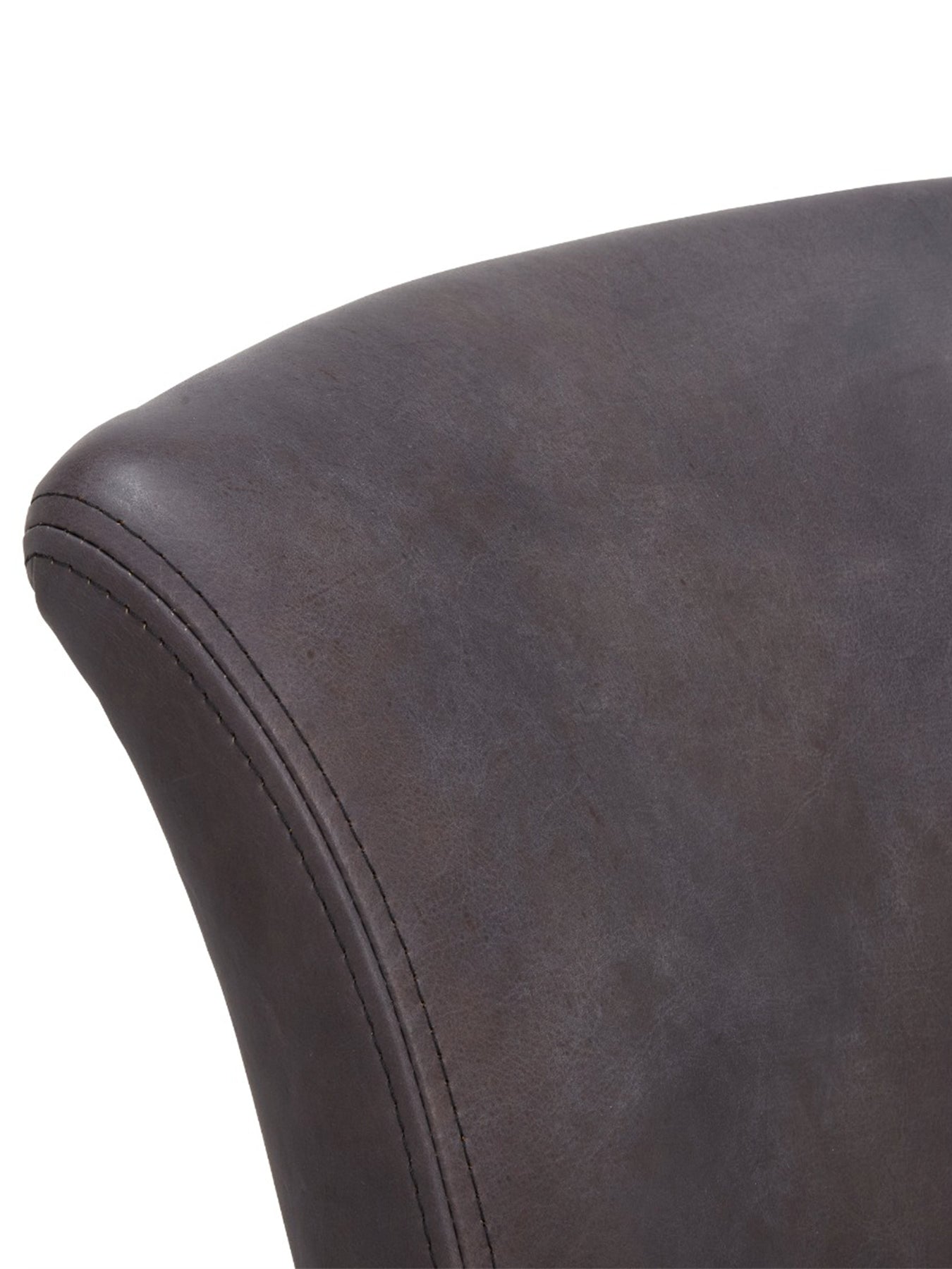 Mimi Brown Leather Dining Chair With Stud Detail