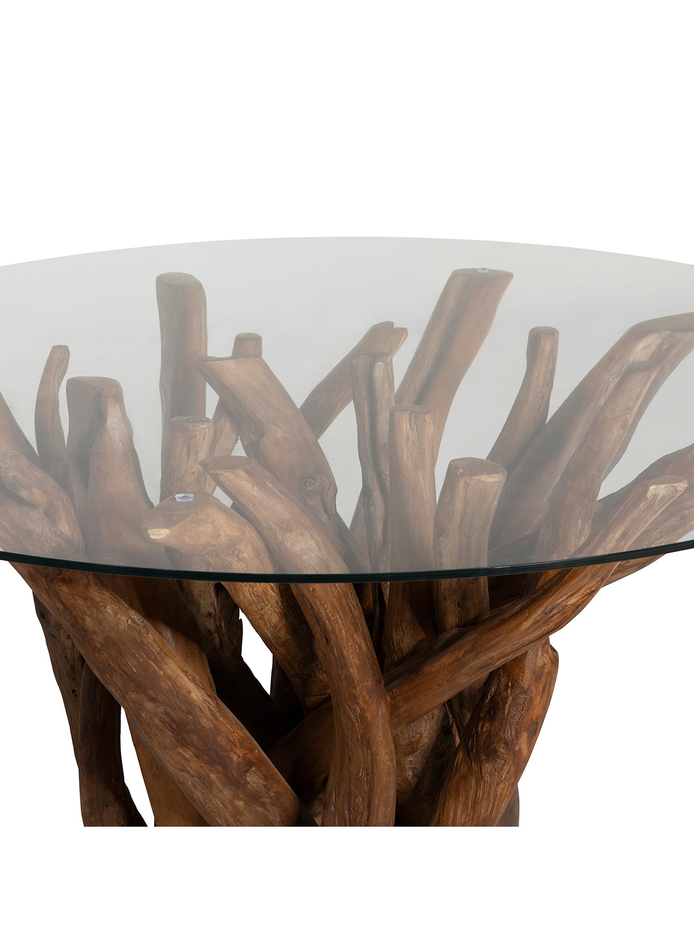 Whinfell Glass and Teak Dining Table