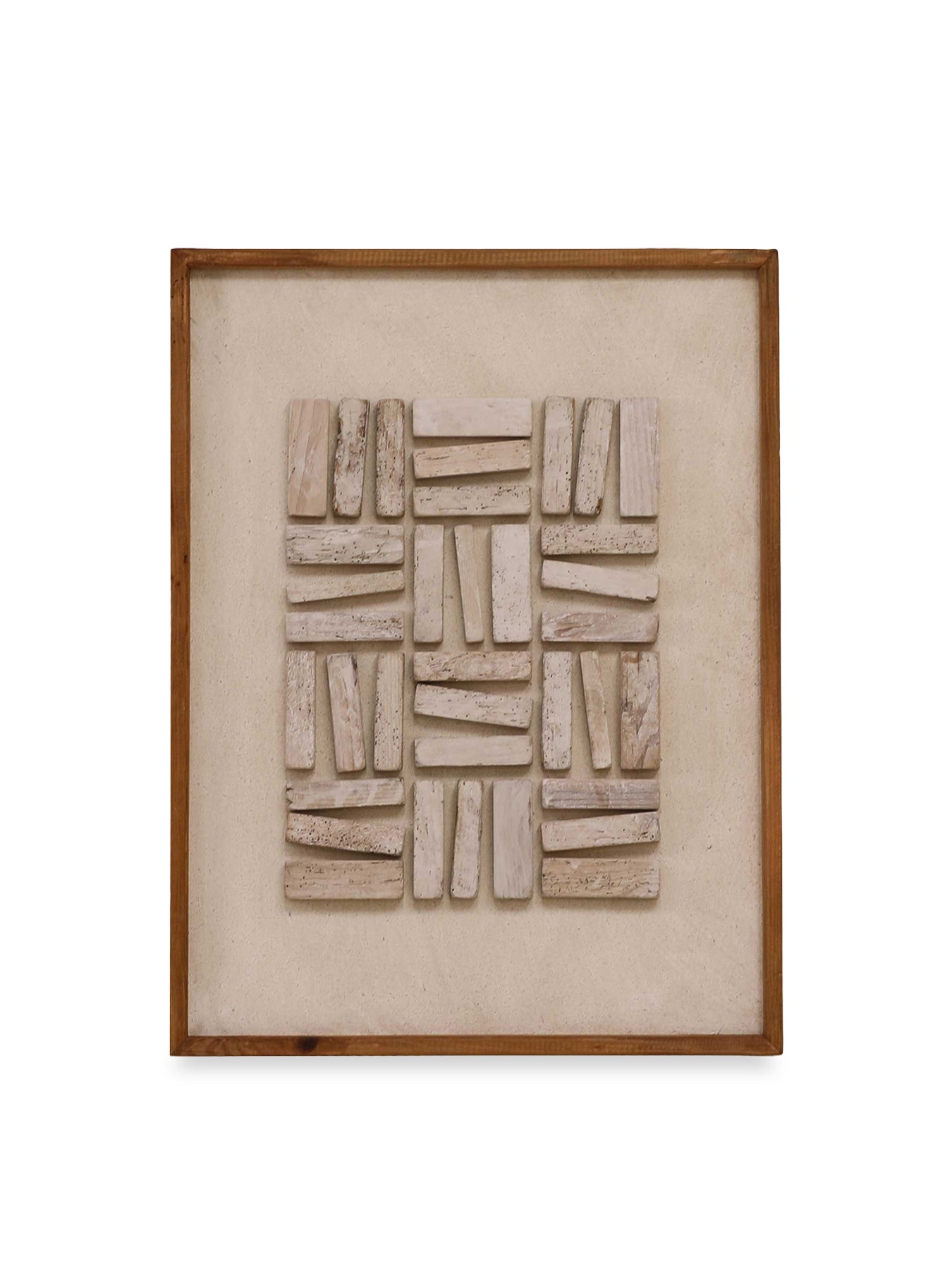 Natural Grid Patterned Wall Art