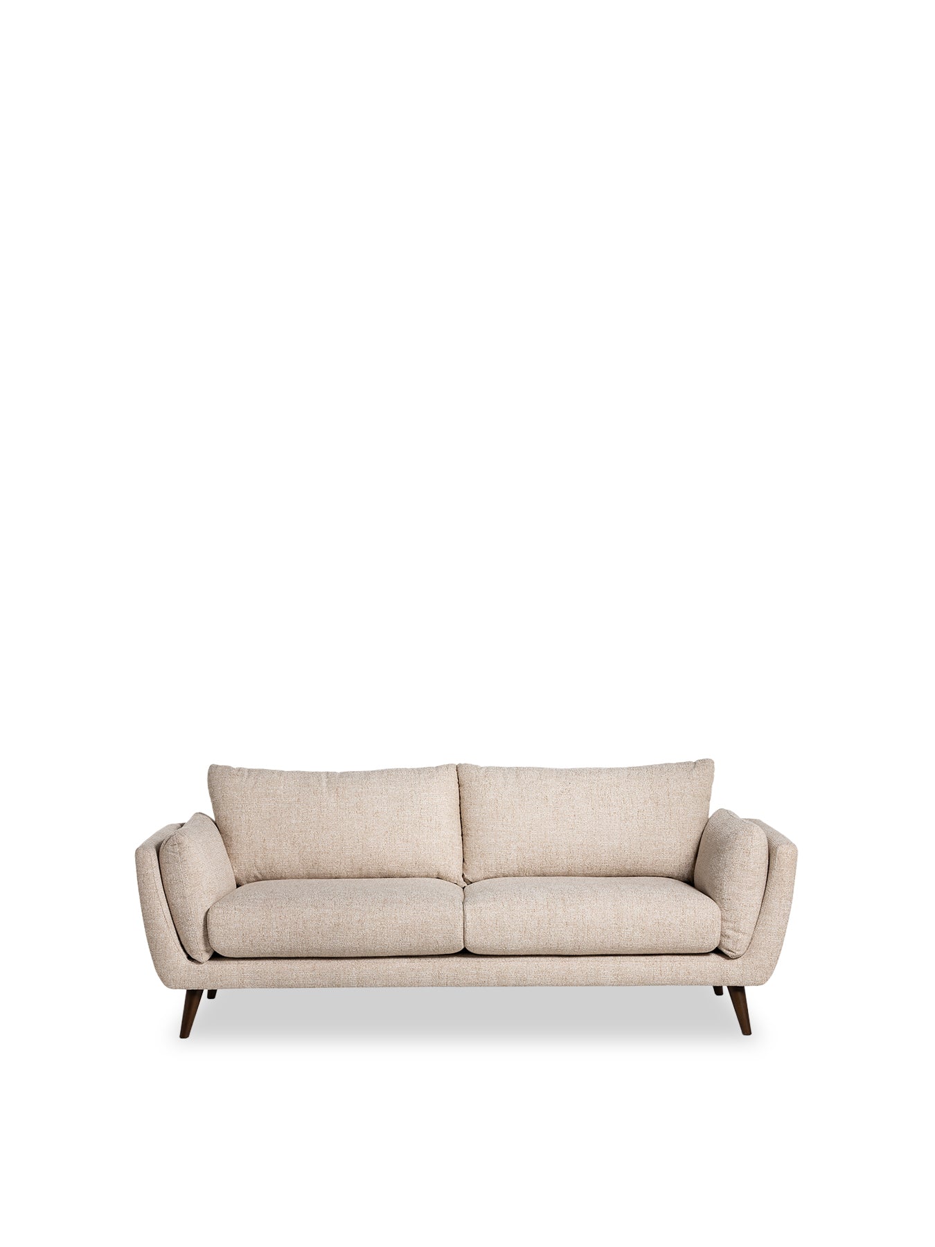Malmo Neutral Fabric 3 Seater Sofa