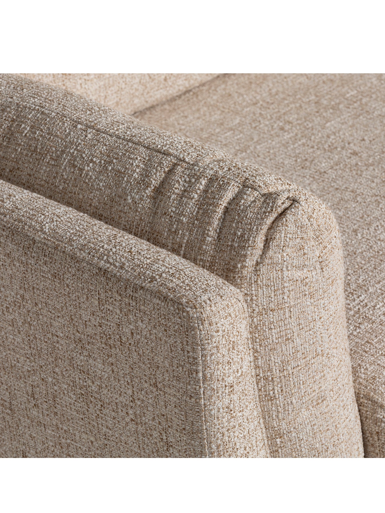 Malmo Neutral Fabric 3 Seater Sofa