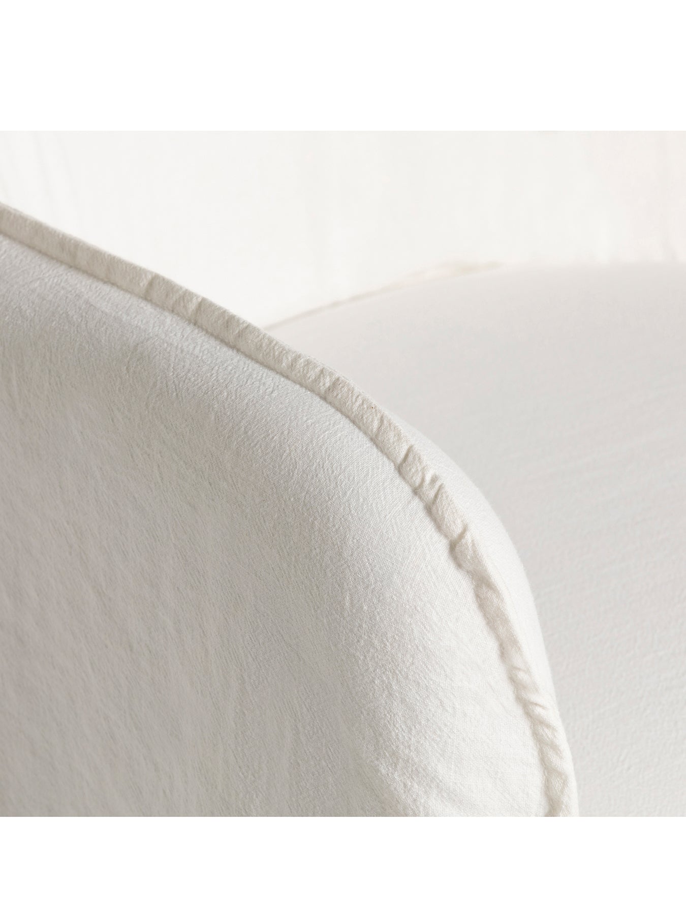Aspley White Fabric Armchair