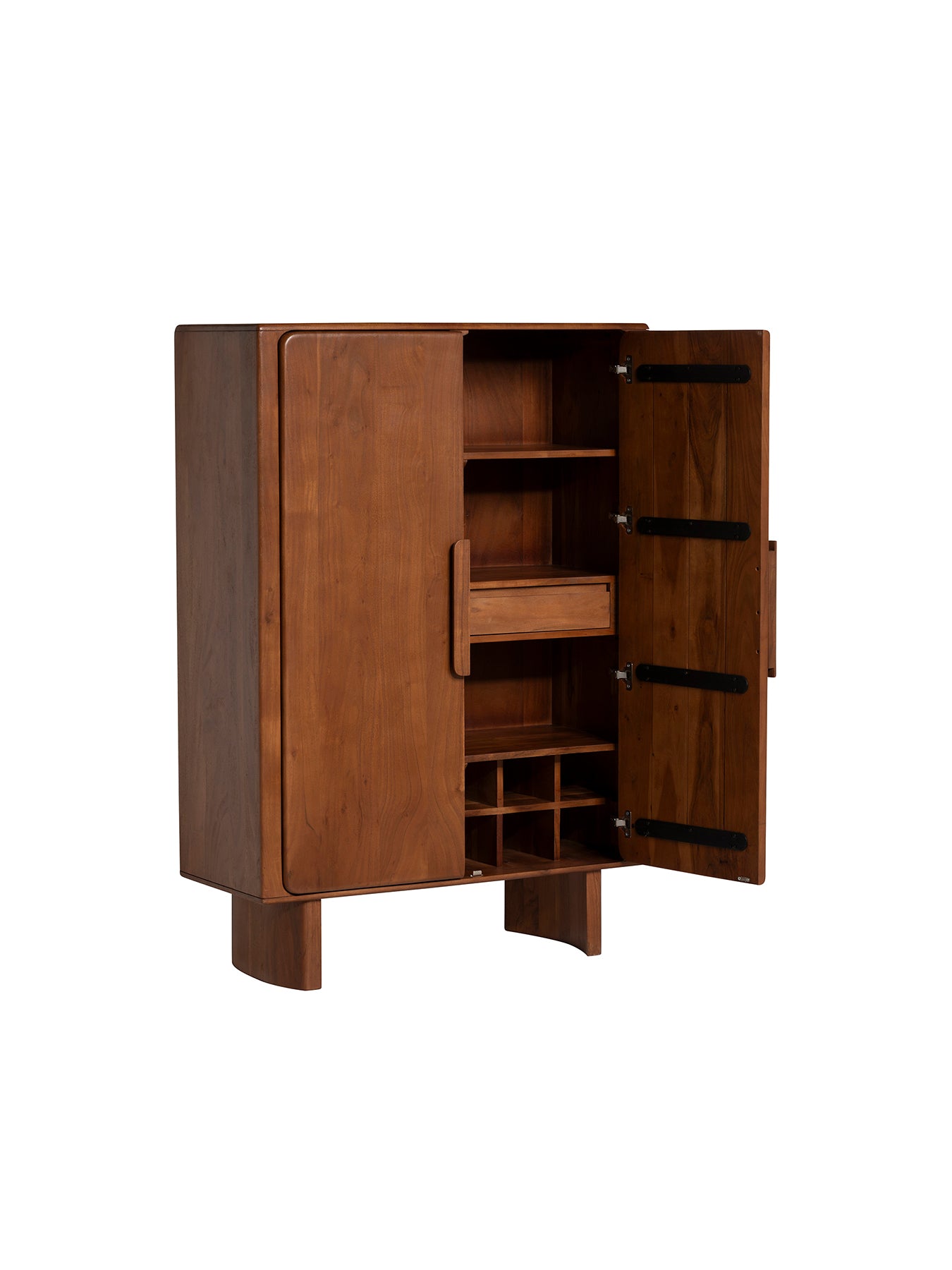 Zerina Walnut Highboard Cabinet