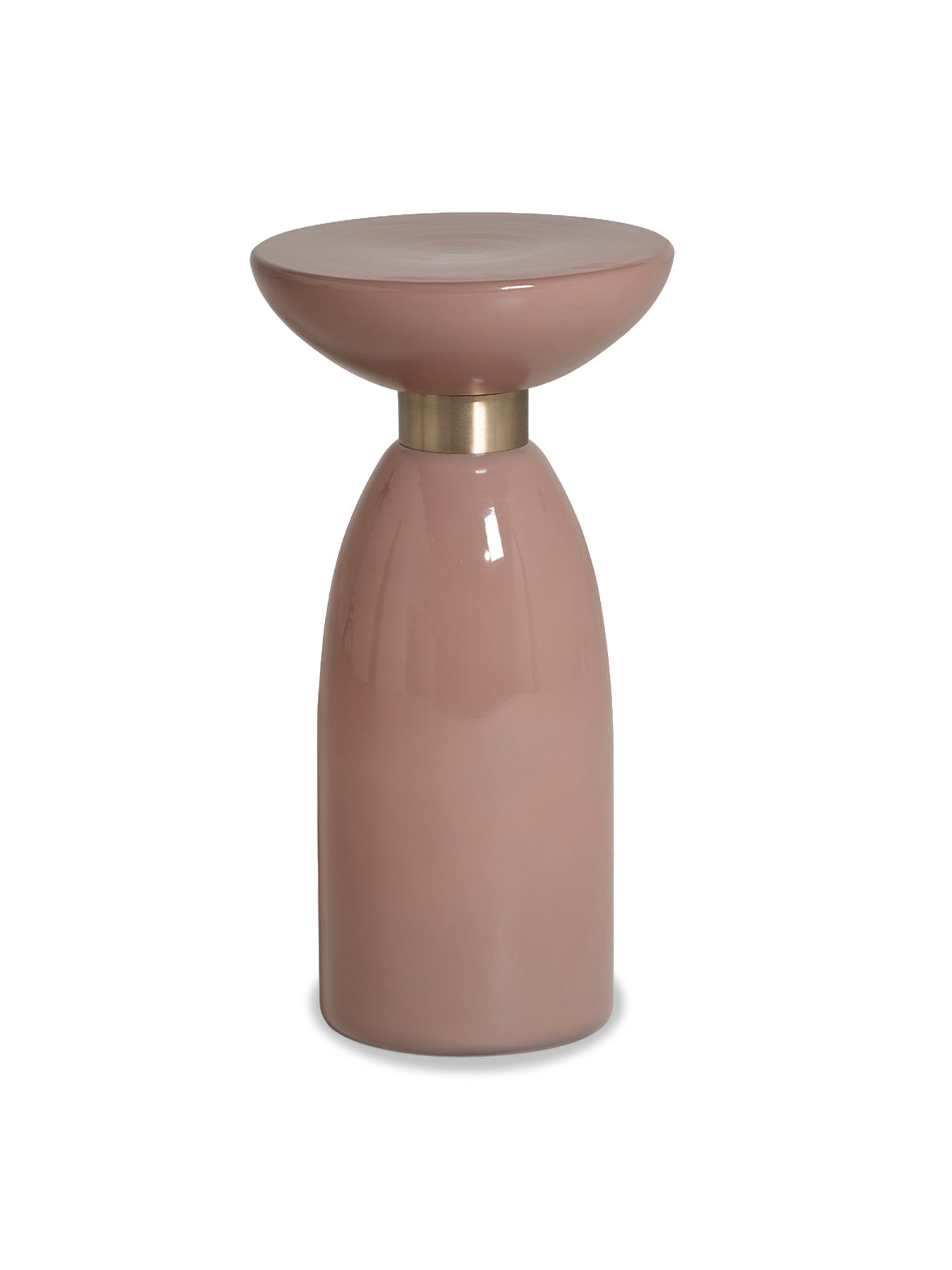 Visconti Pink Glass Side Table