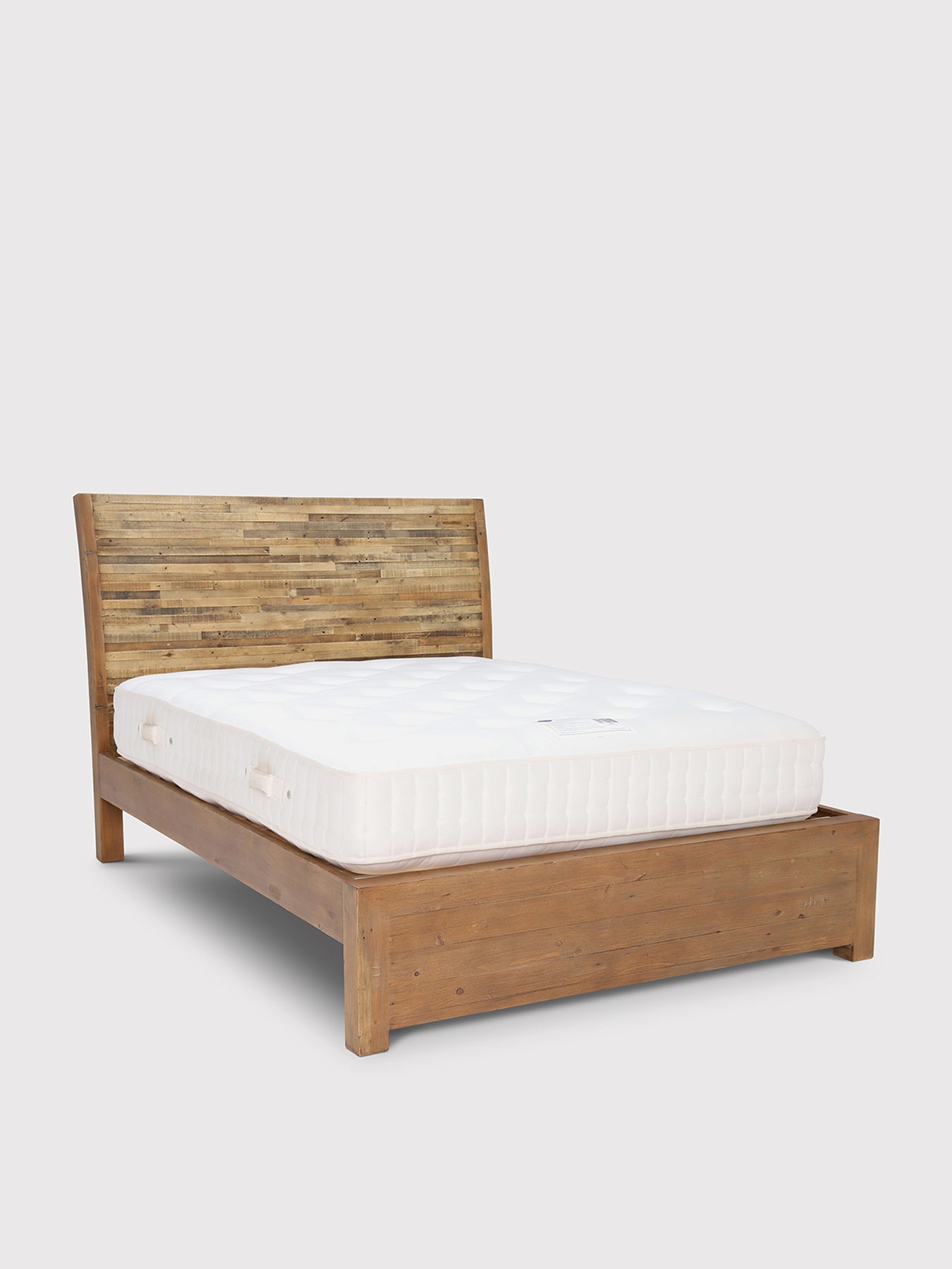 Charlie Reclaimed Wood Double Bed Frame Low End
