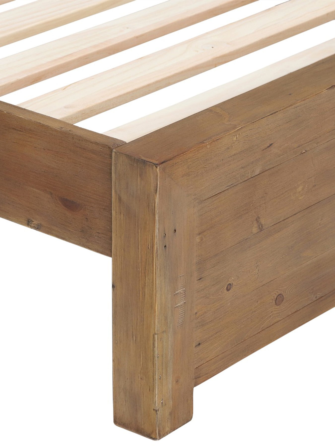 Charlie Reclaimed Wood Double Bed Frame Low End