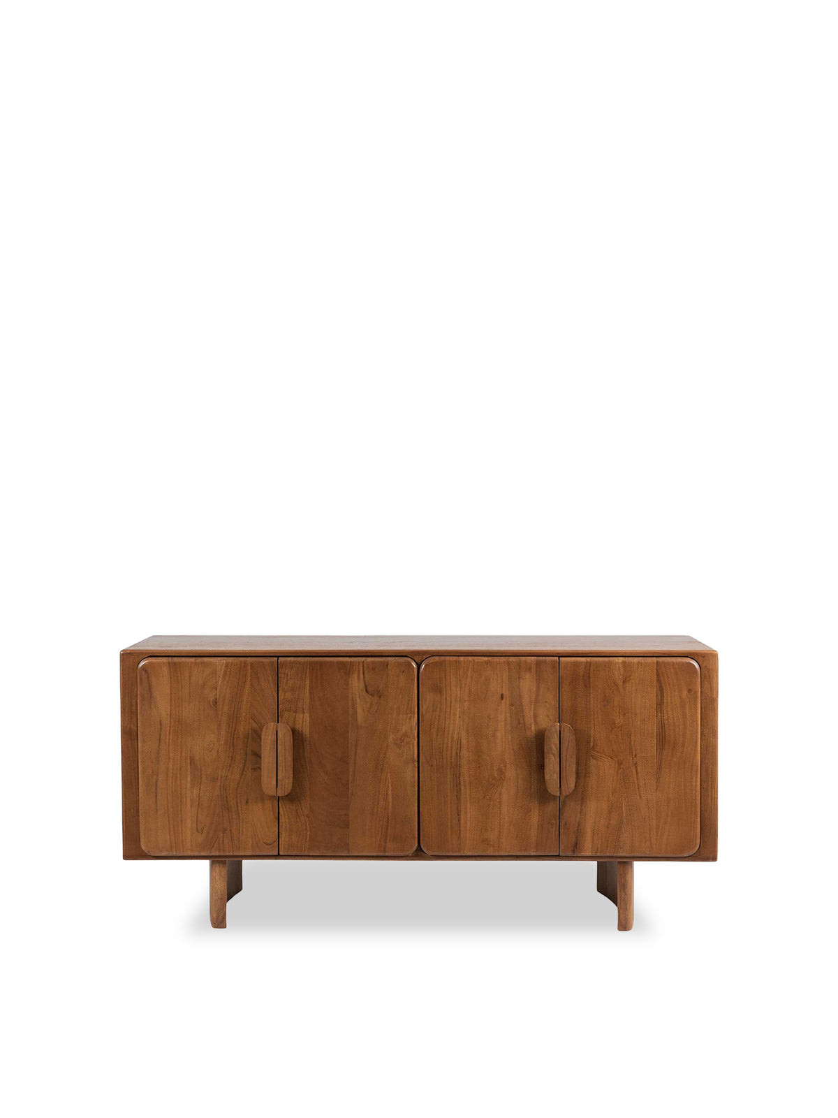 Zerina Light Acacia Wood 4 Door Sideboard