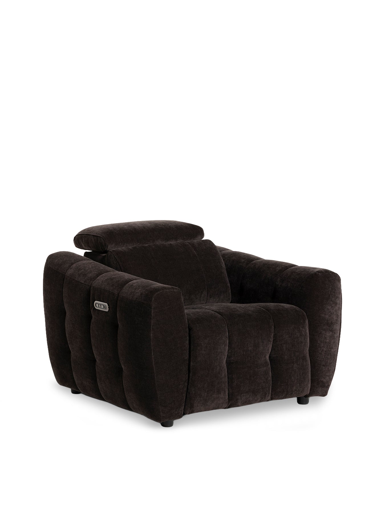Montgomery Brown Fabric Recliner Armchair