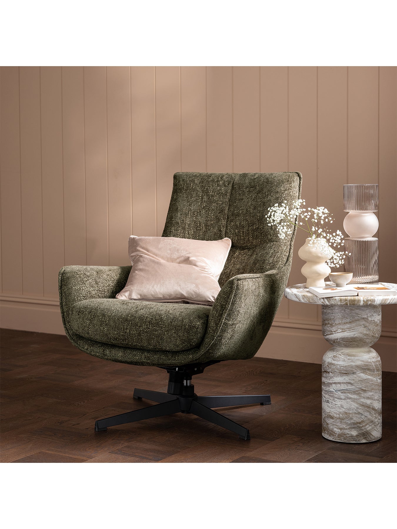 Lago Marble Side Table Grey