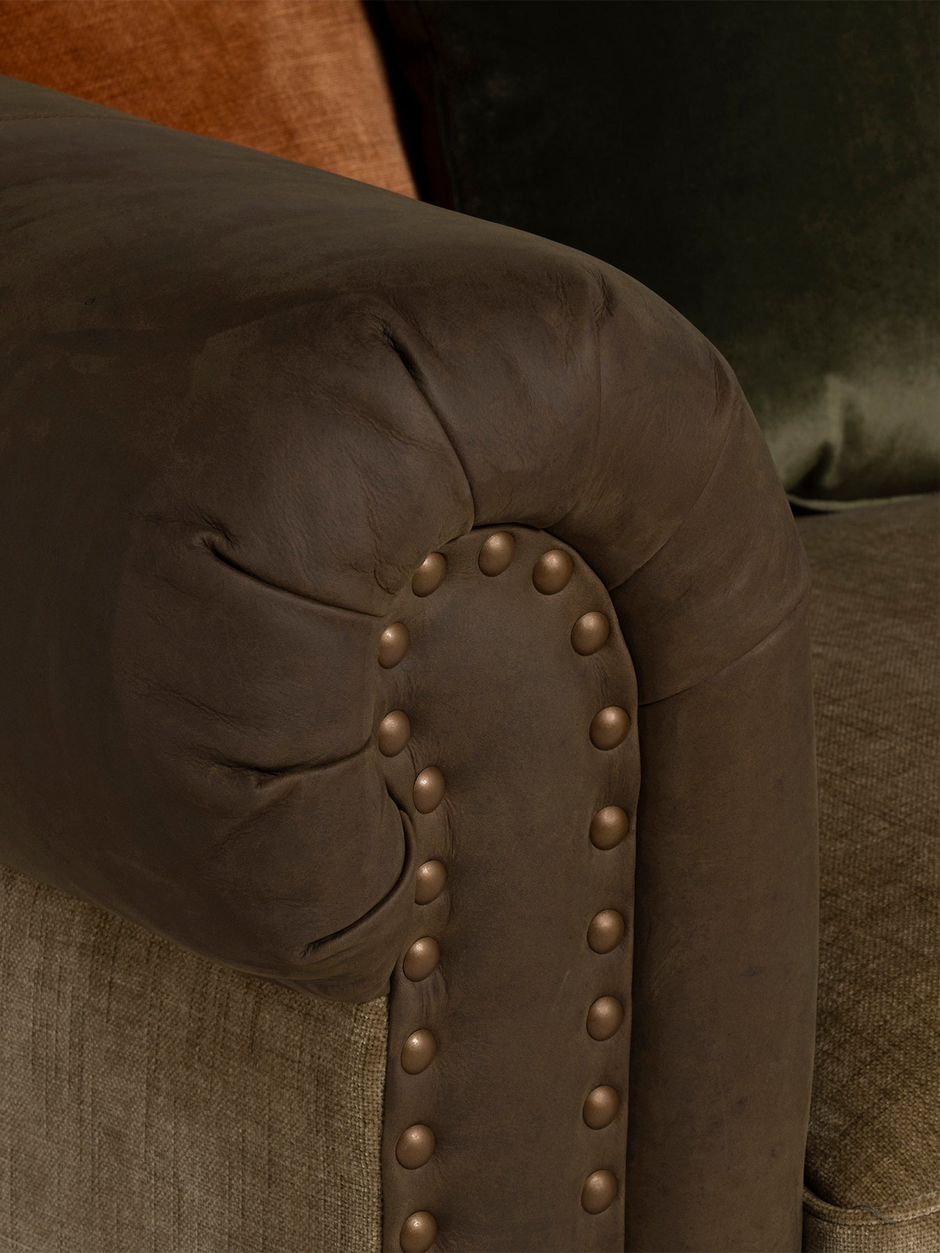 Pomeroy Fabric Snuggle Chair Brown