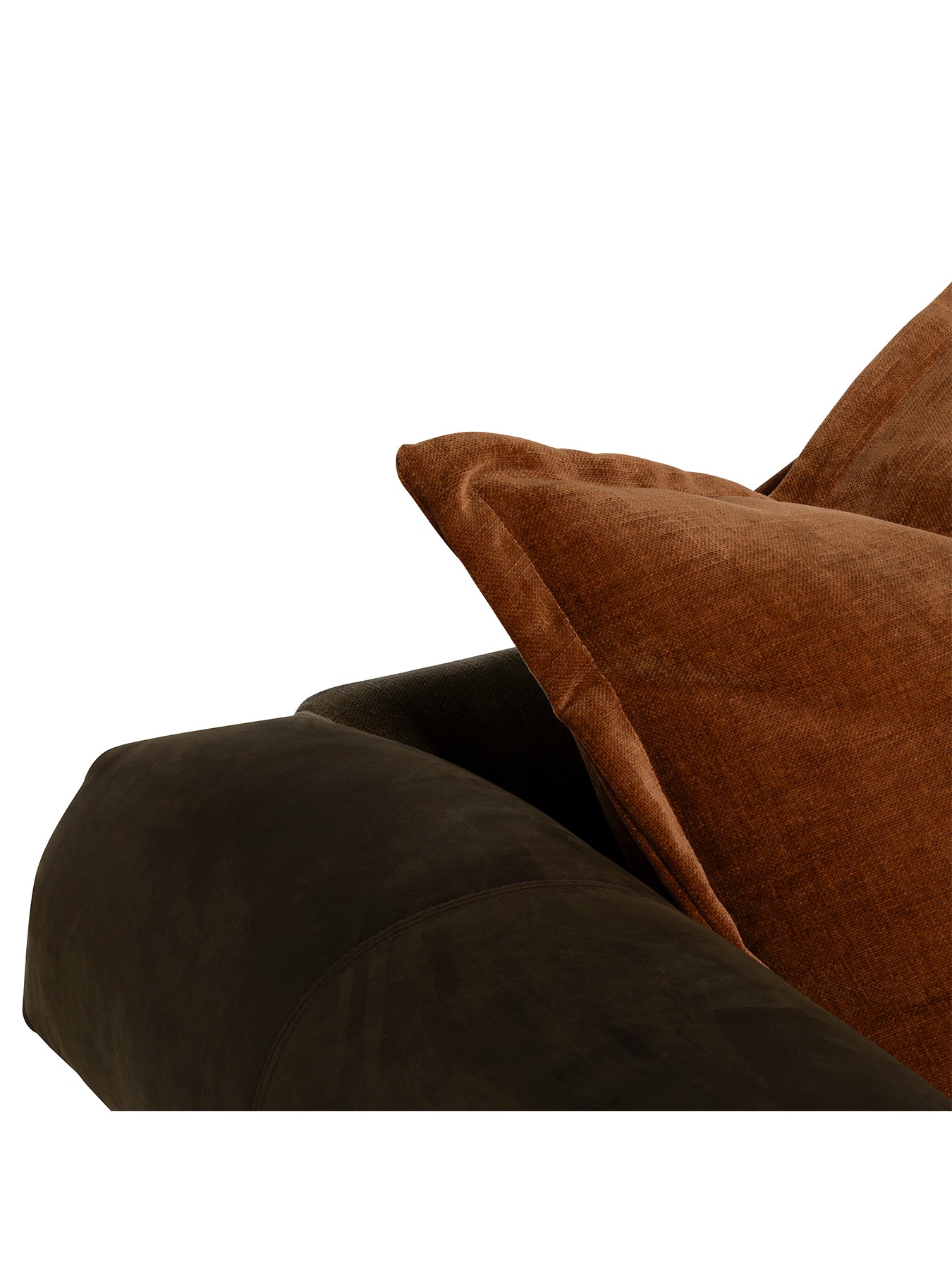 Bertie Leather Armchair With Fabric Seat