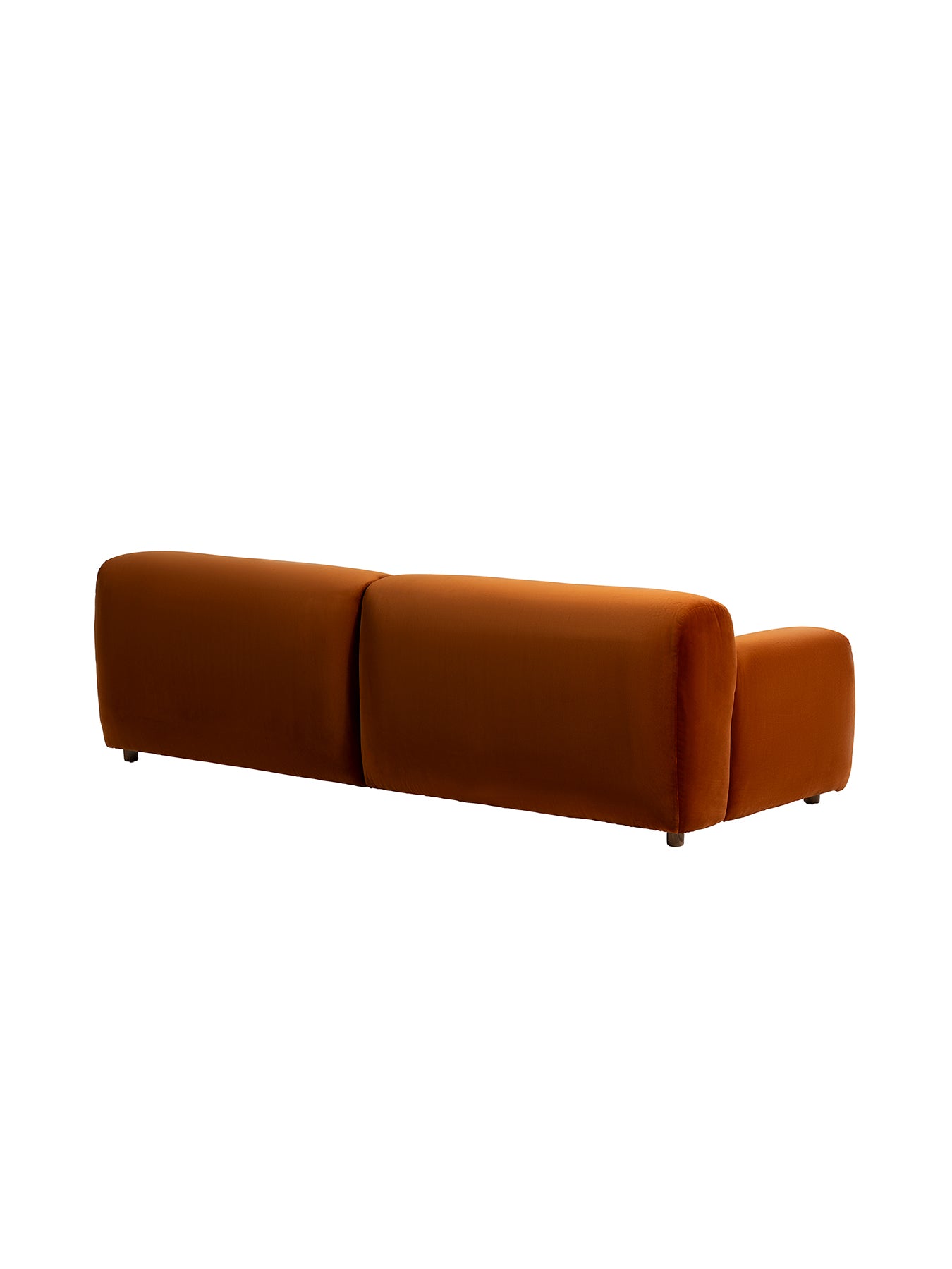 Lavinia Orange Fabric Sofa