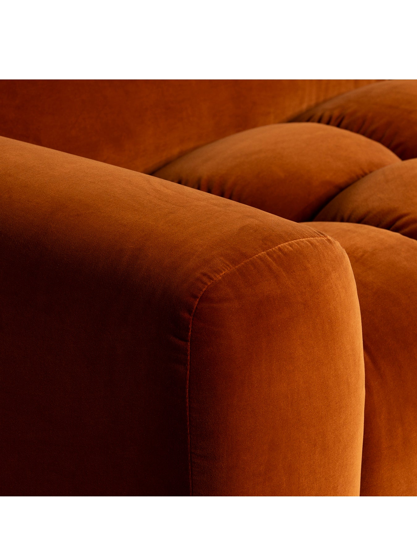 Lavinia Orange Fabric Sofa