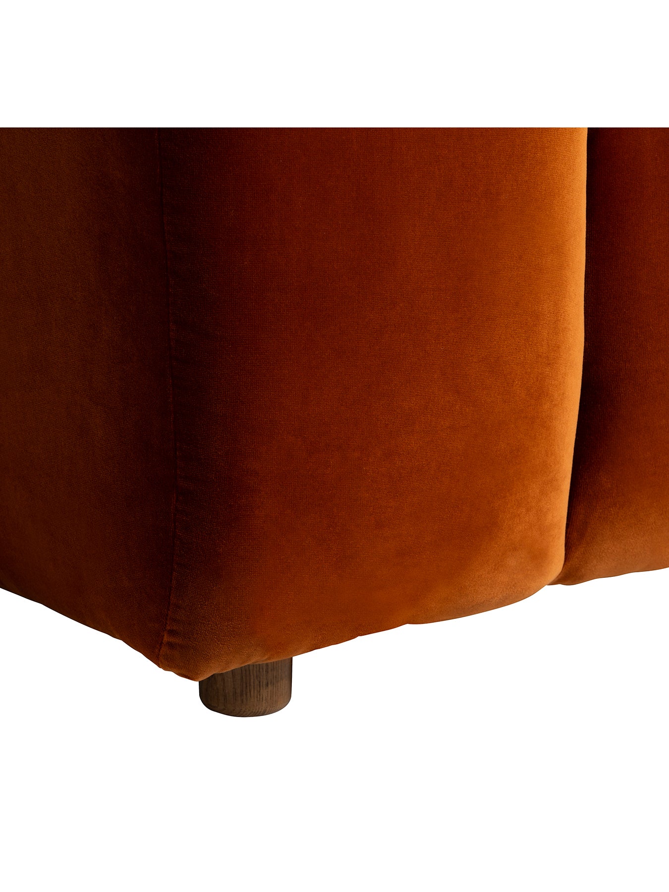 Lavinia Orange Fabric Sofa