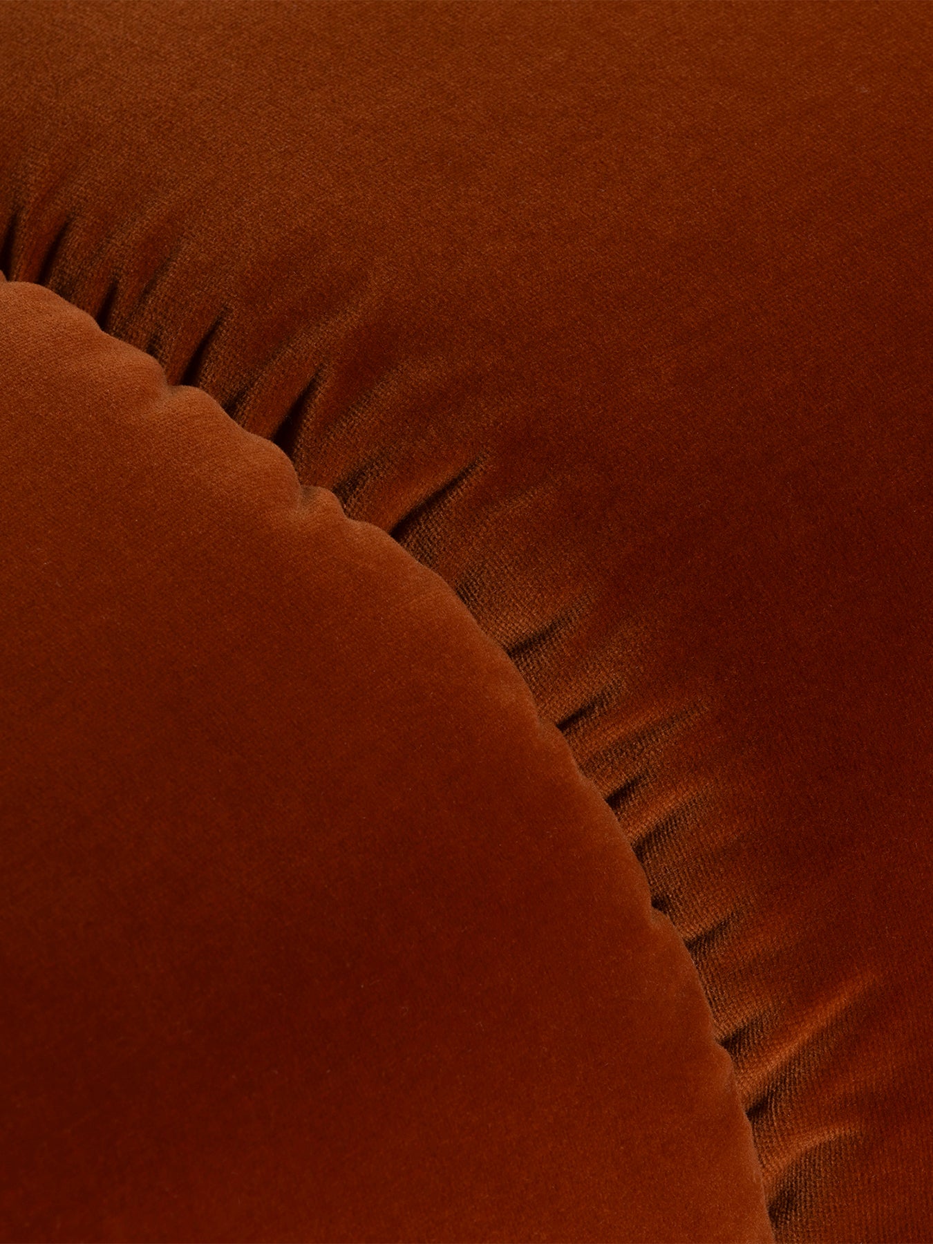 Lavinia Orange Velvet Tufted Footstool