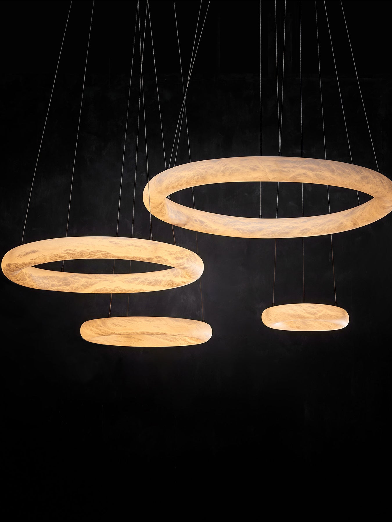Alabaster Ring Pendant Light 59cm