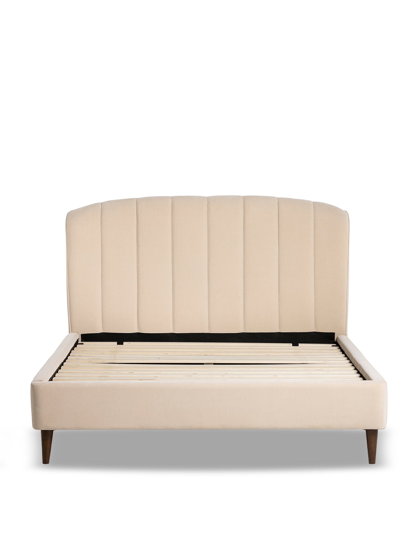 Reyes Neutral Fabric Double Bed Frame
