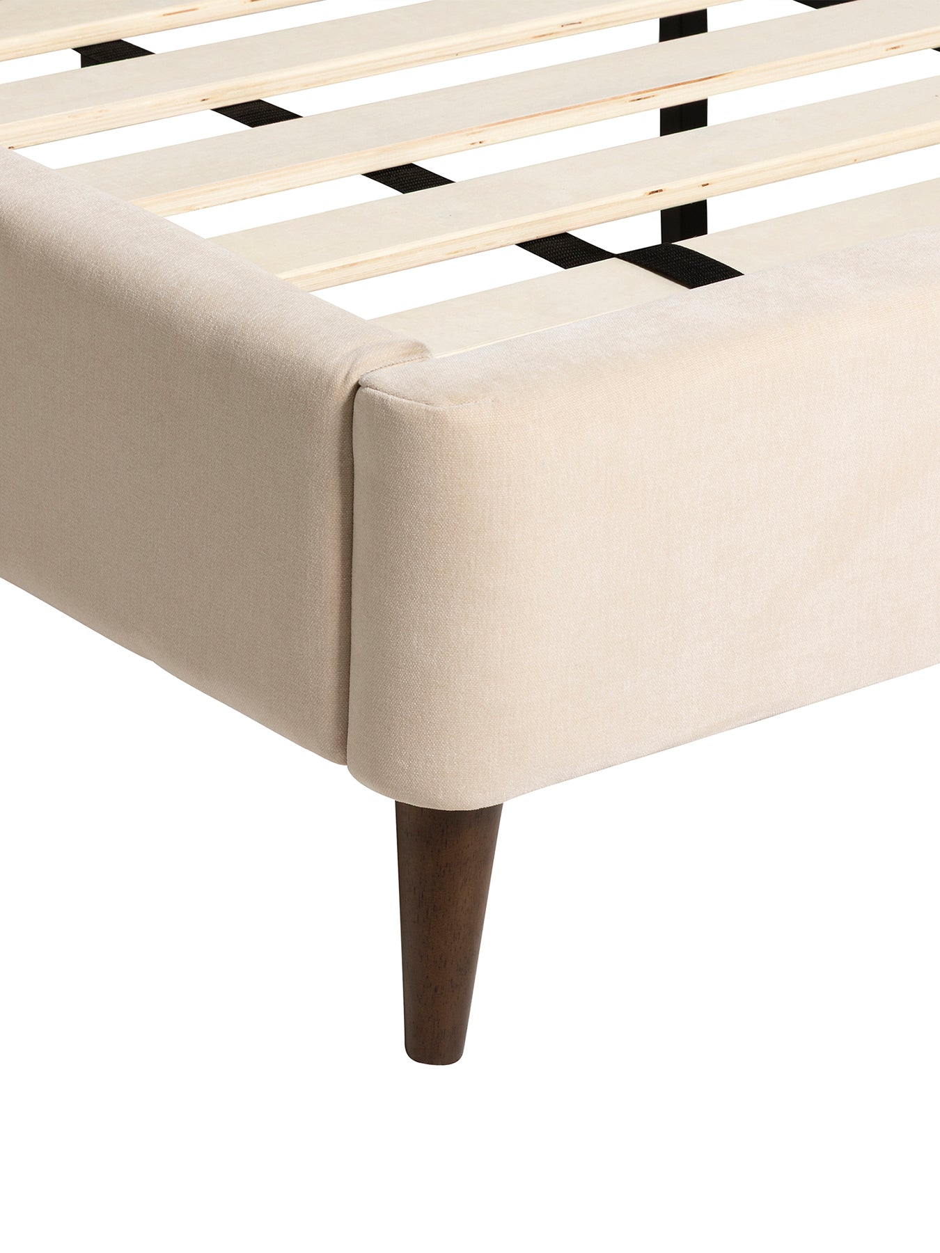 Reyes Neutral Fabric Double Bed Frame