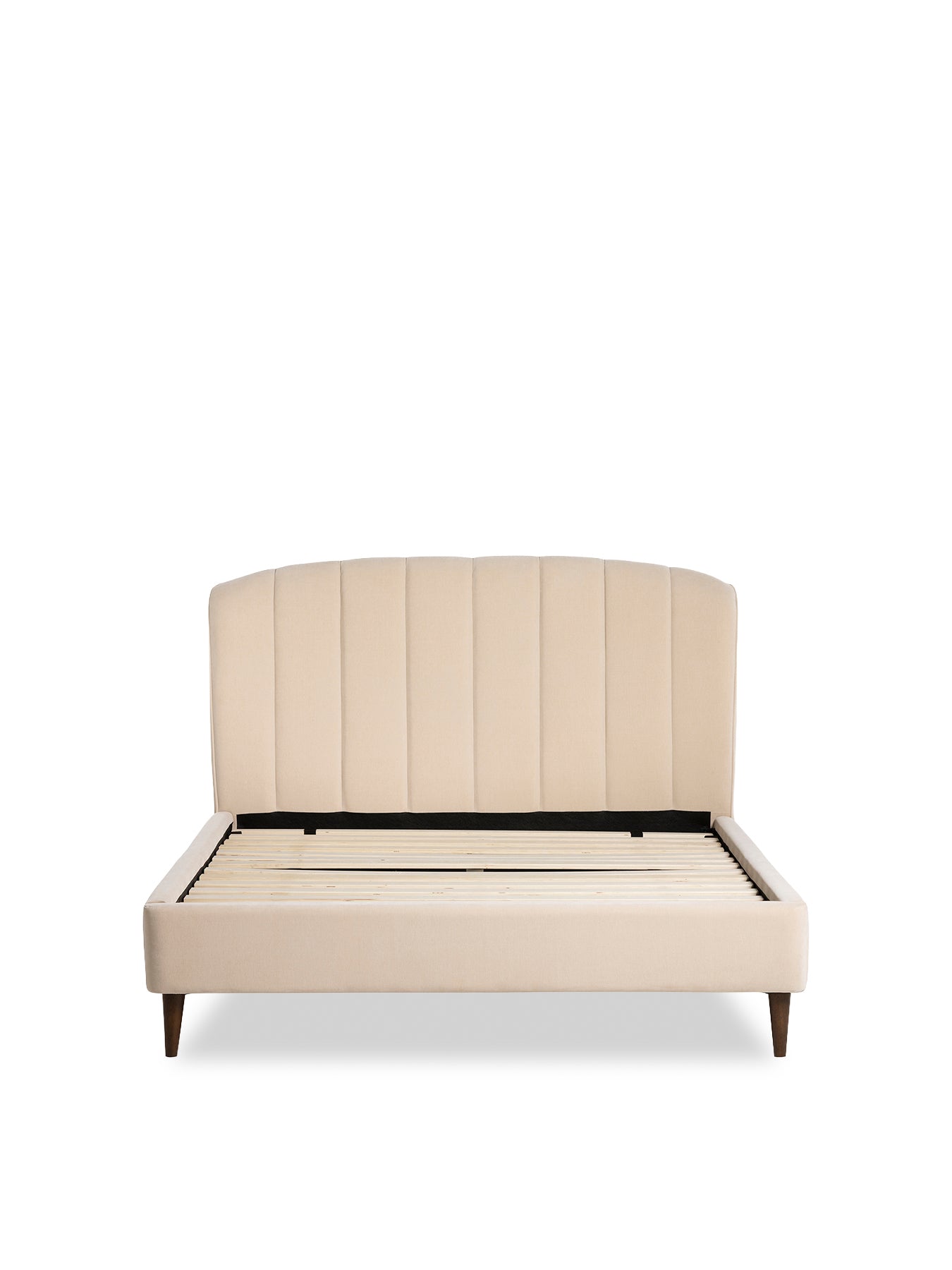 Reyes Neutral Fabric King Bed Frame