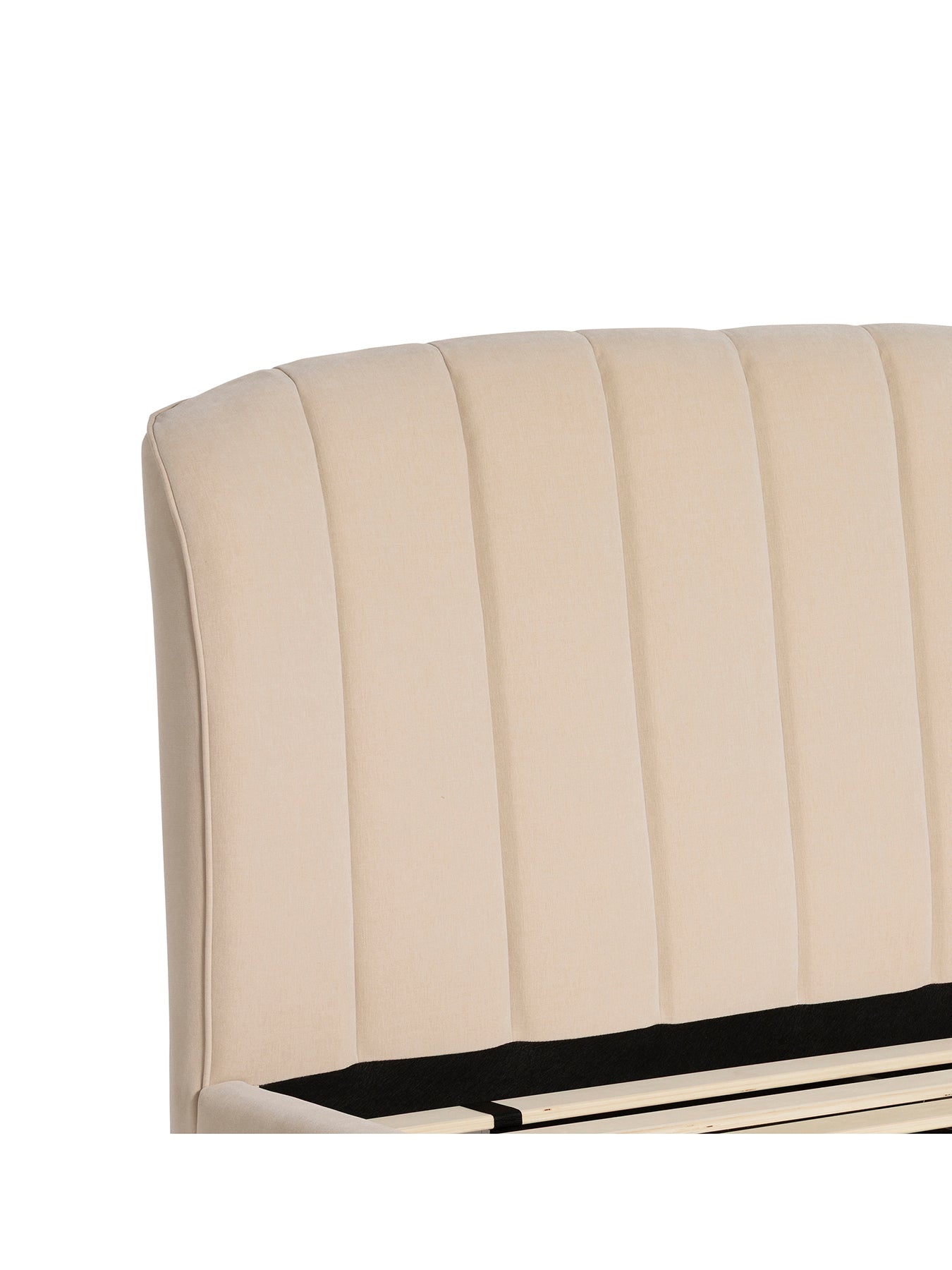 Reyes Neutral Fabric King Bed Frame