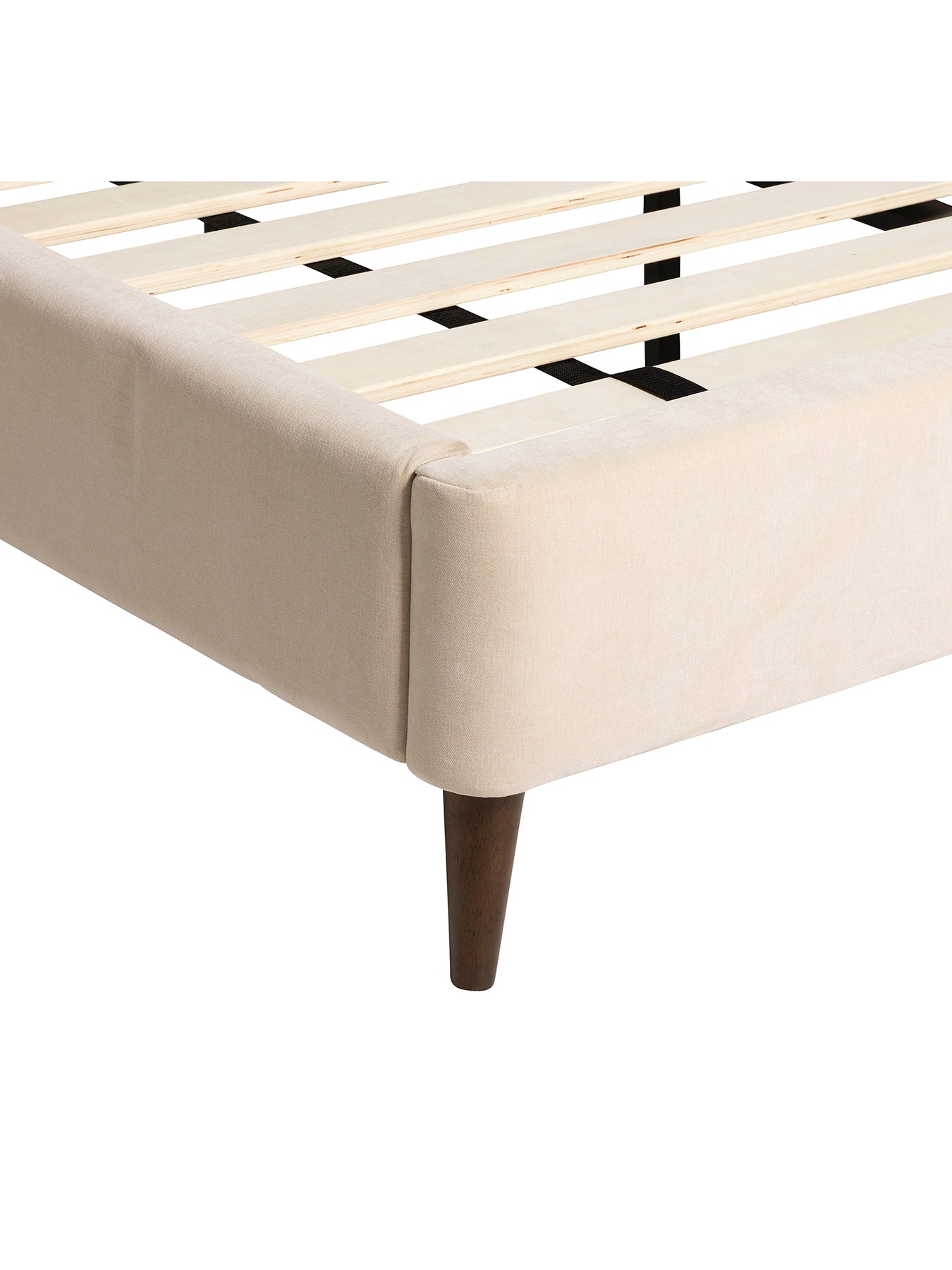 Reyes Neutral Fabric King Bed Frame