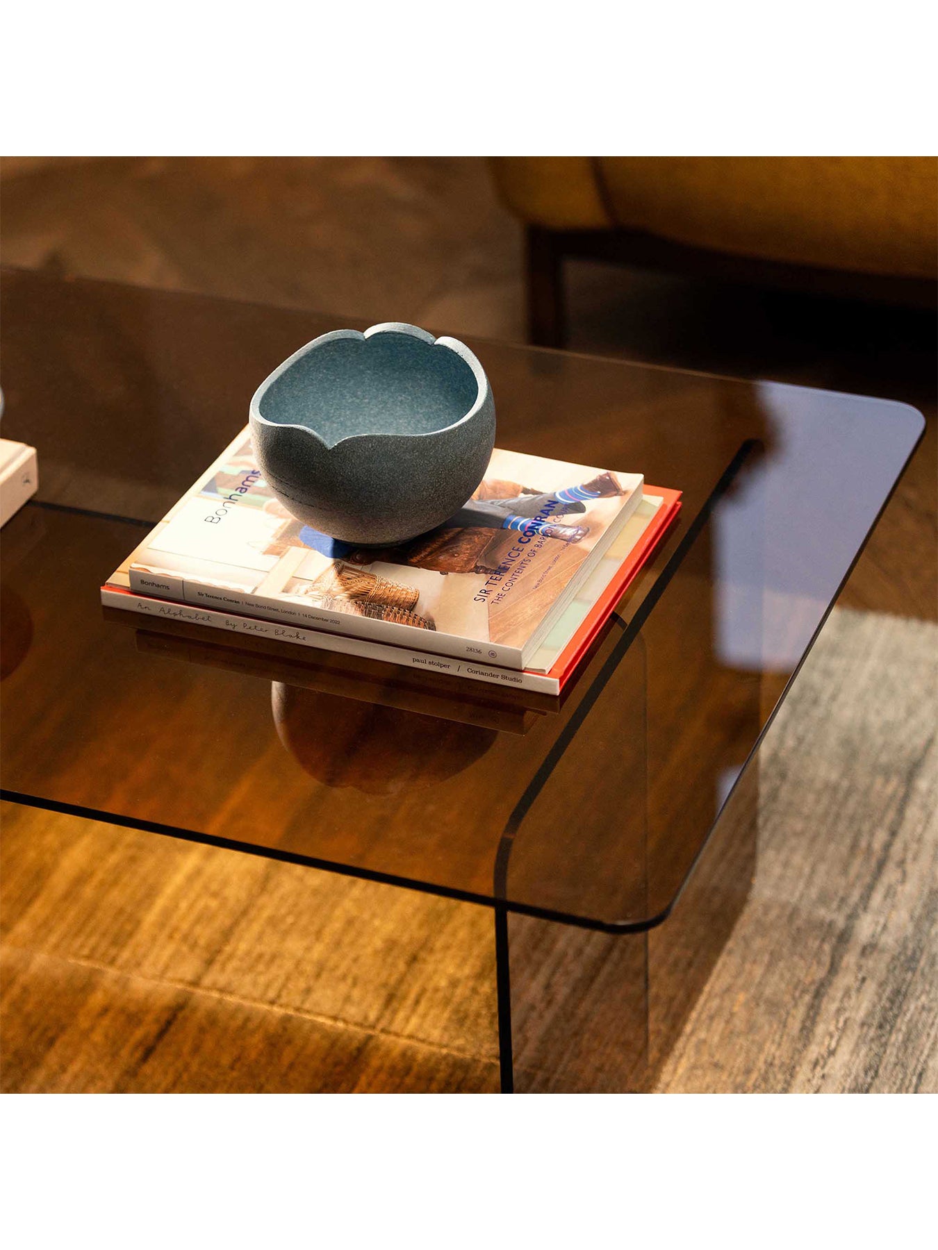 Burano Glass Coffee Table Rectangular Brown