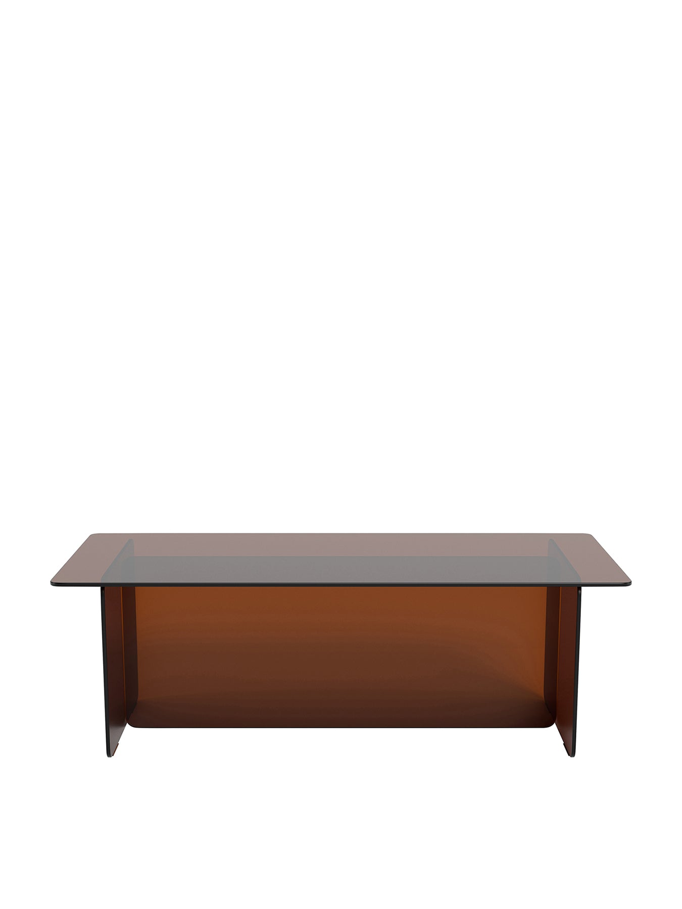 Burano Glass Coffee Table Rectangular Brown