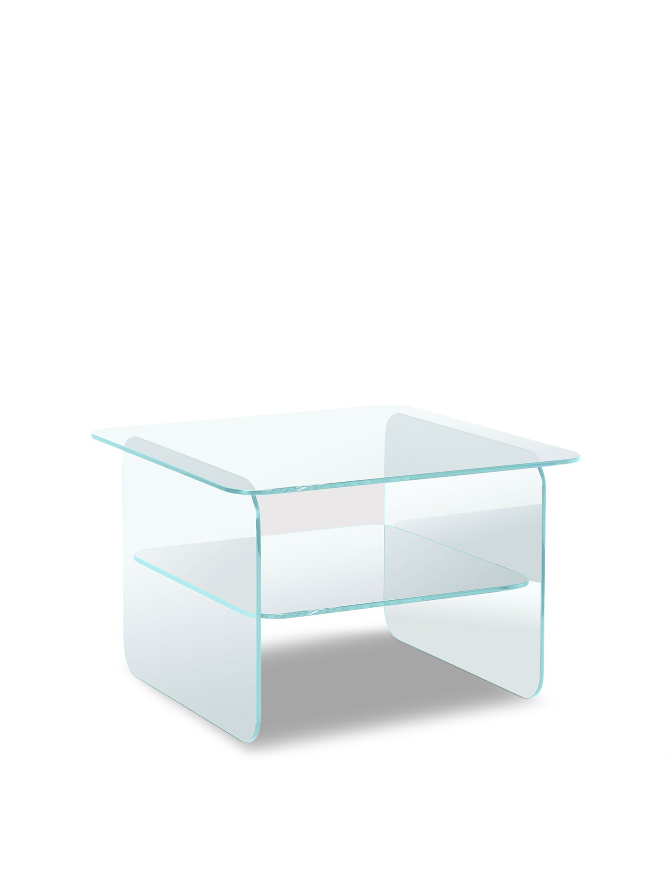 Chiaro Glass Square Side Table Clear
