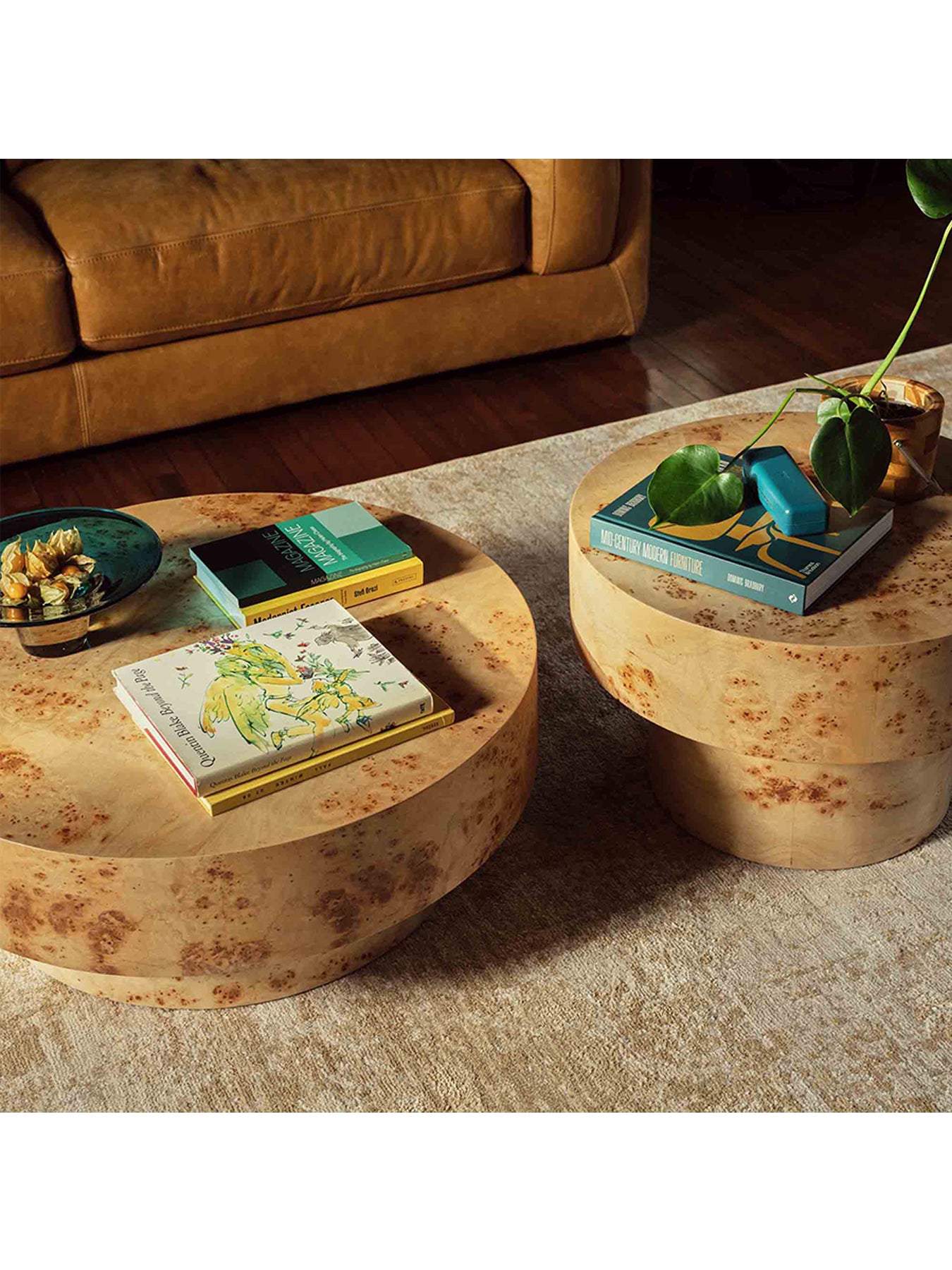 Castile Burl Veneer Side Table