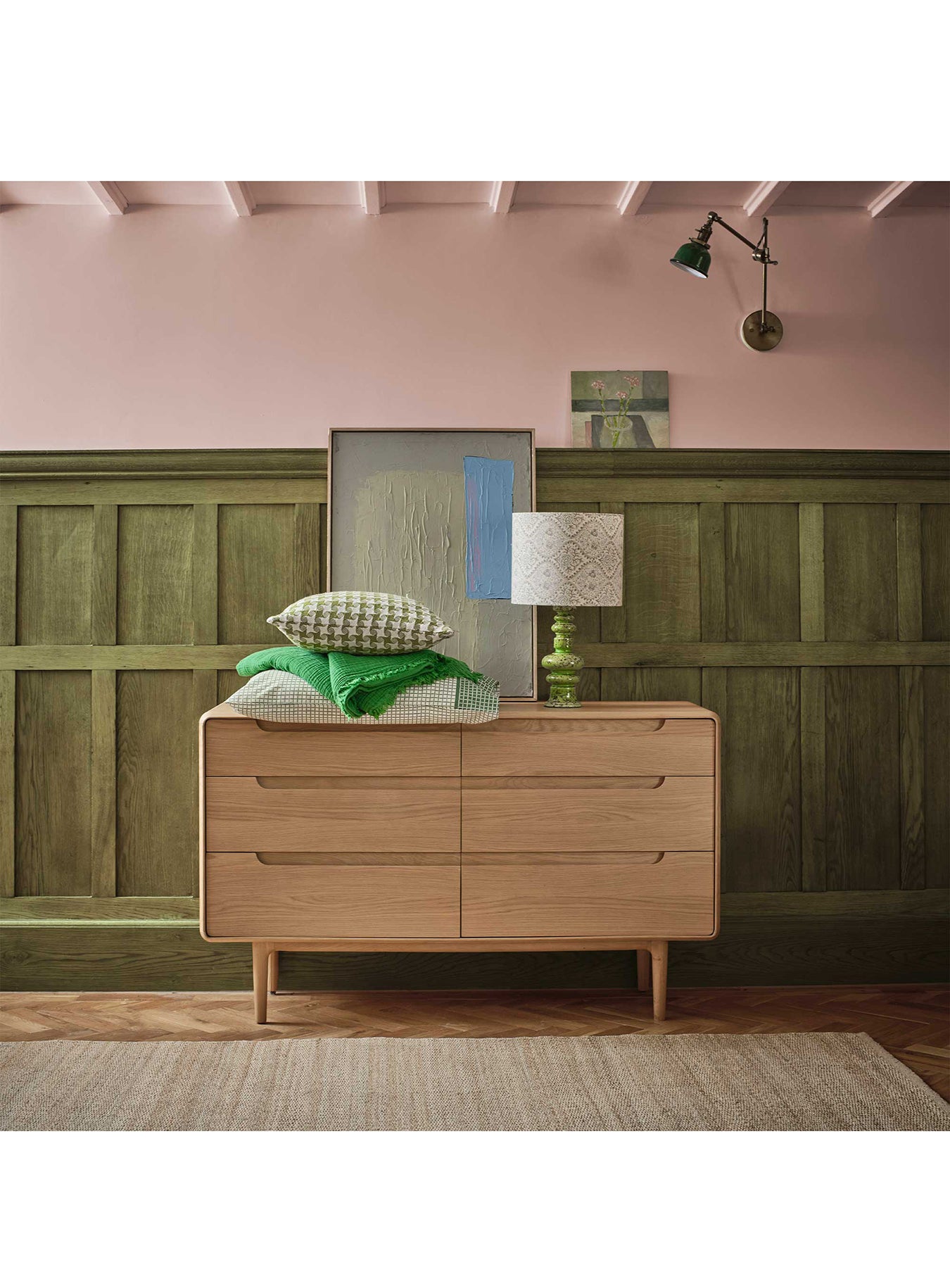 Winchester Oak 6 Drawer Chest