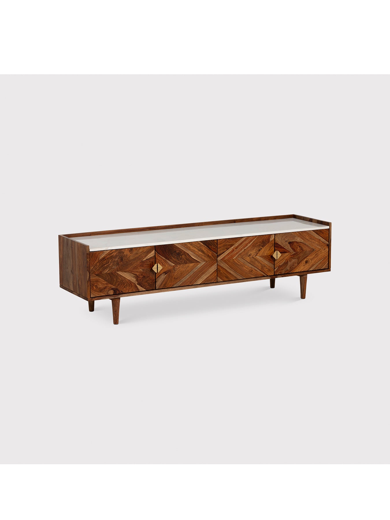 Vida Marble and Wood TV Unit