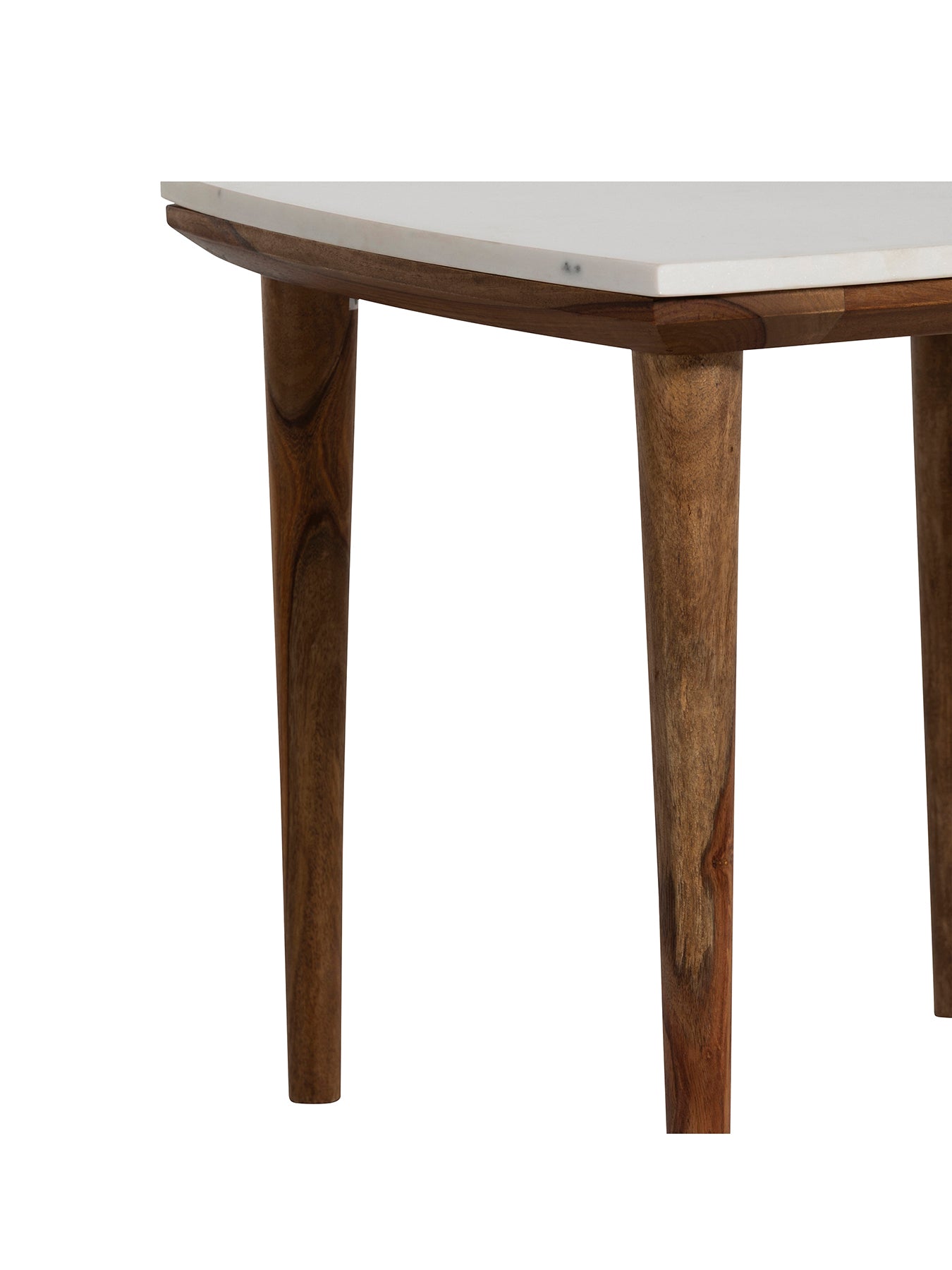 Vida Marble and Wood Side Table
