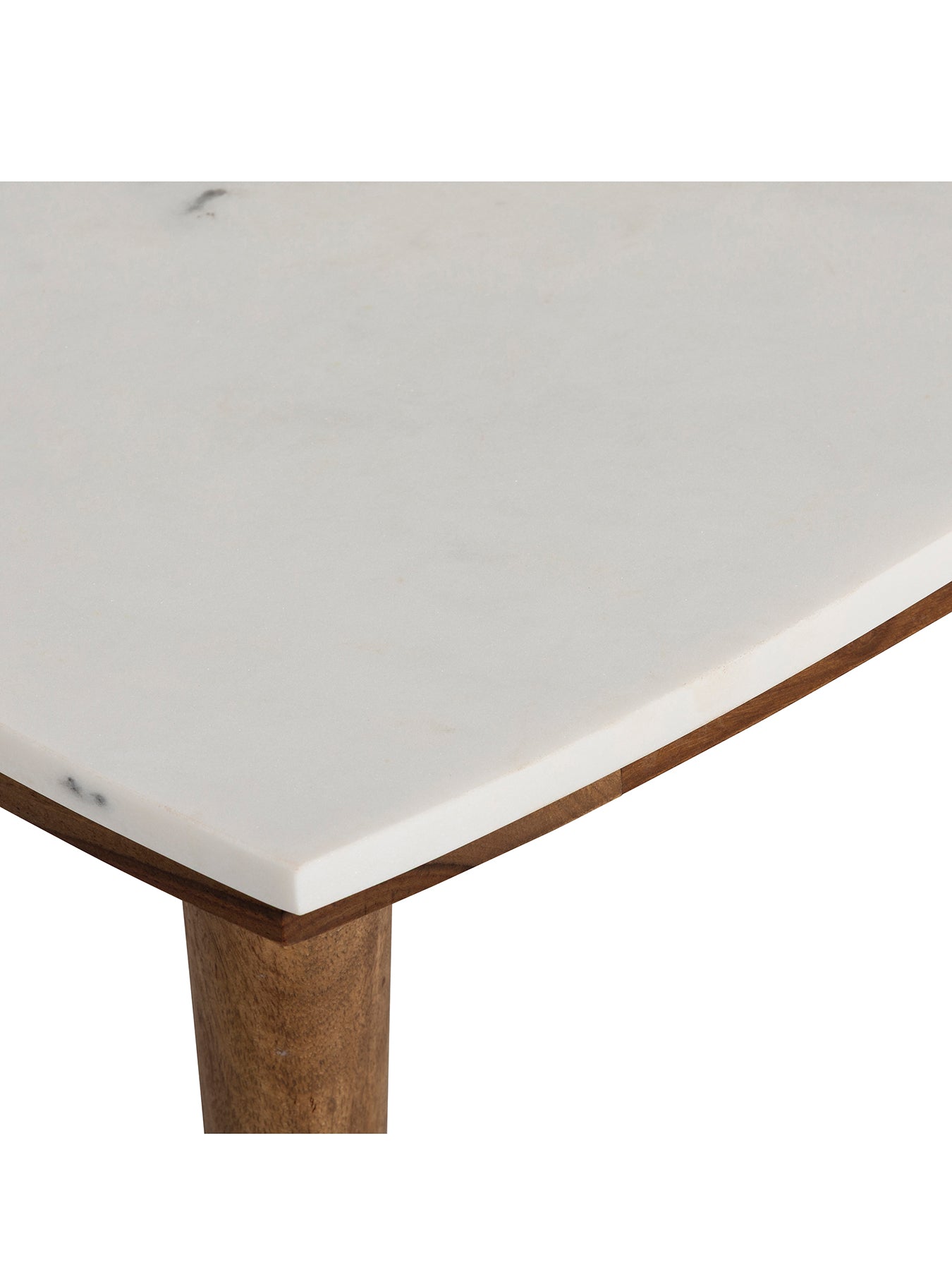 Vida Marble and Wood Side Table