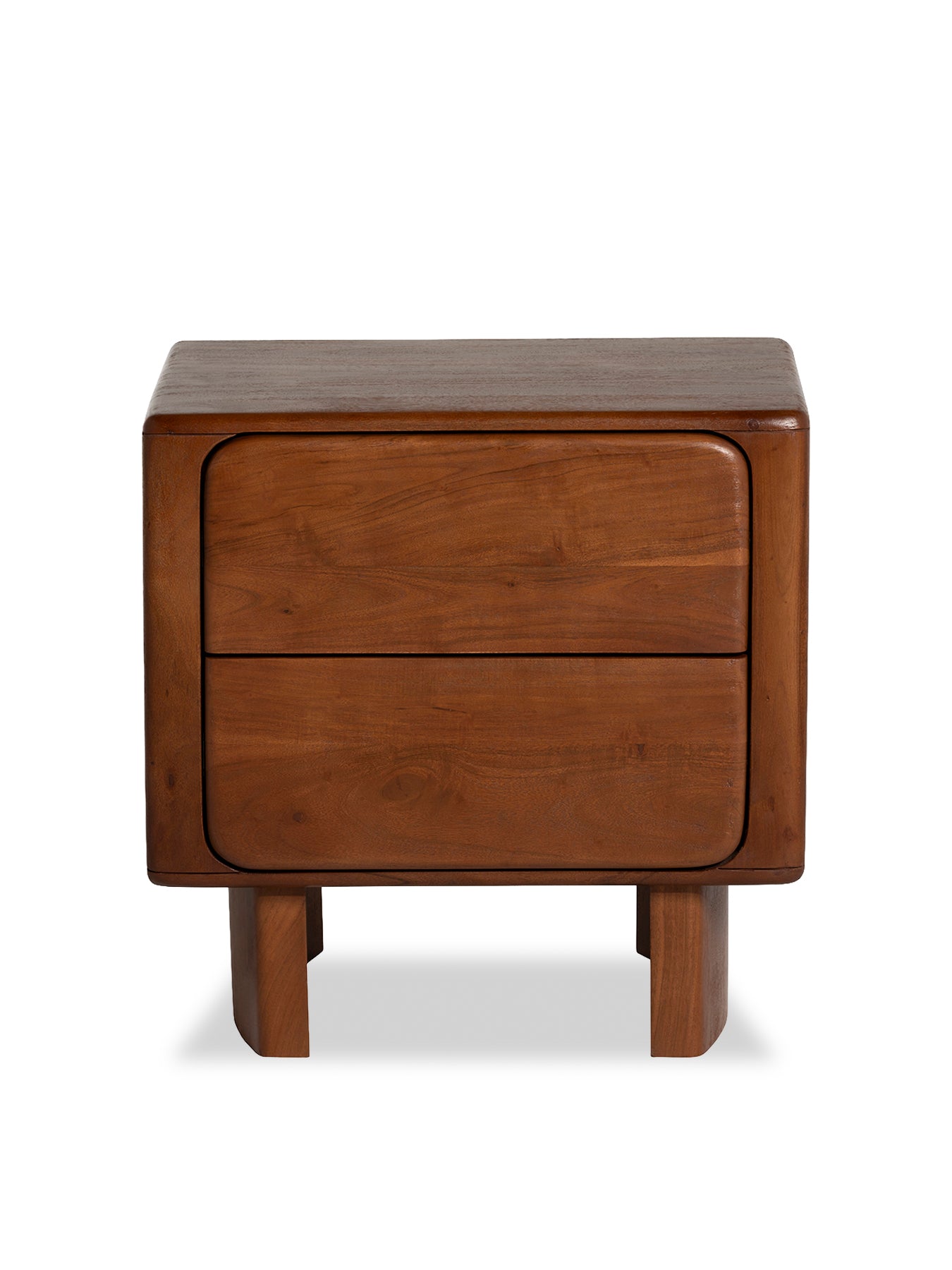 Zerina Walnut Wooden Bedside Table