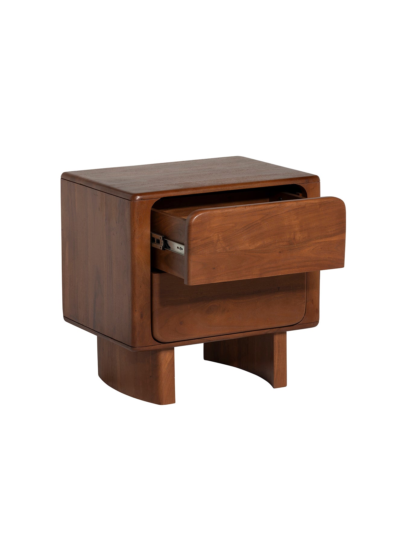 Zerina Walnut Wooden Bedside Table