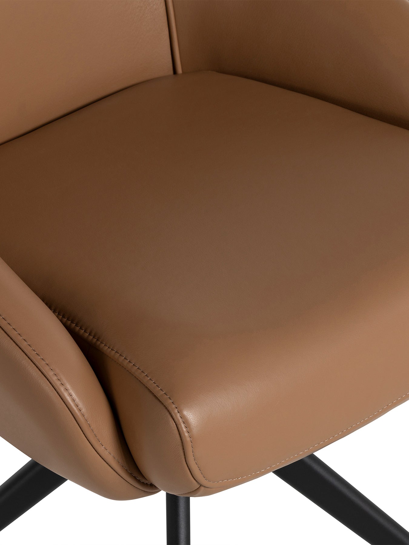Allier Leather Swivel Dining Chair