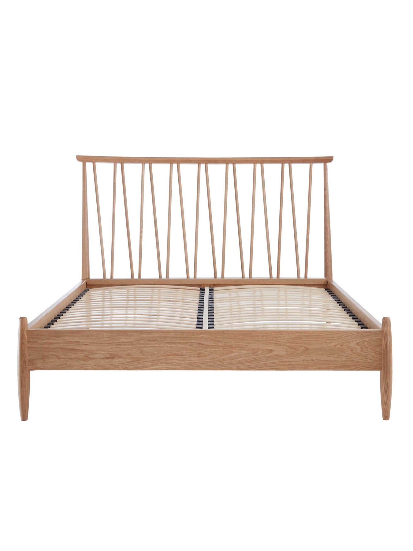 Winslow Light Wood Double Bed Frame With Spindle Headboard