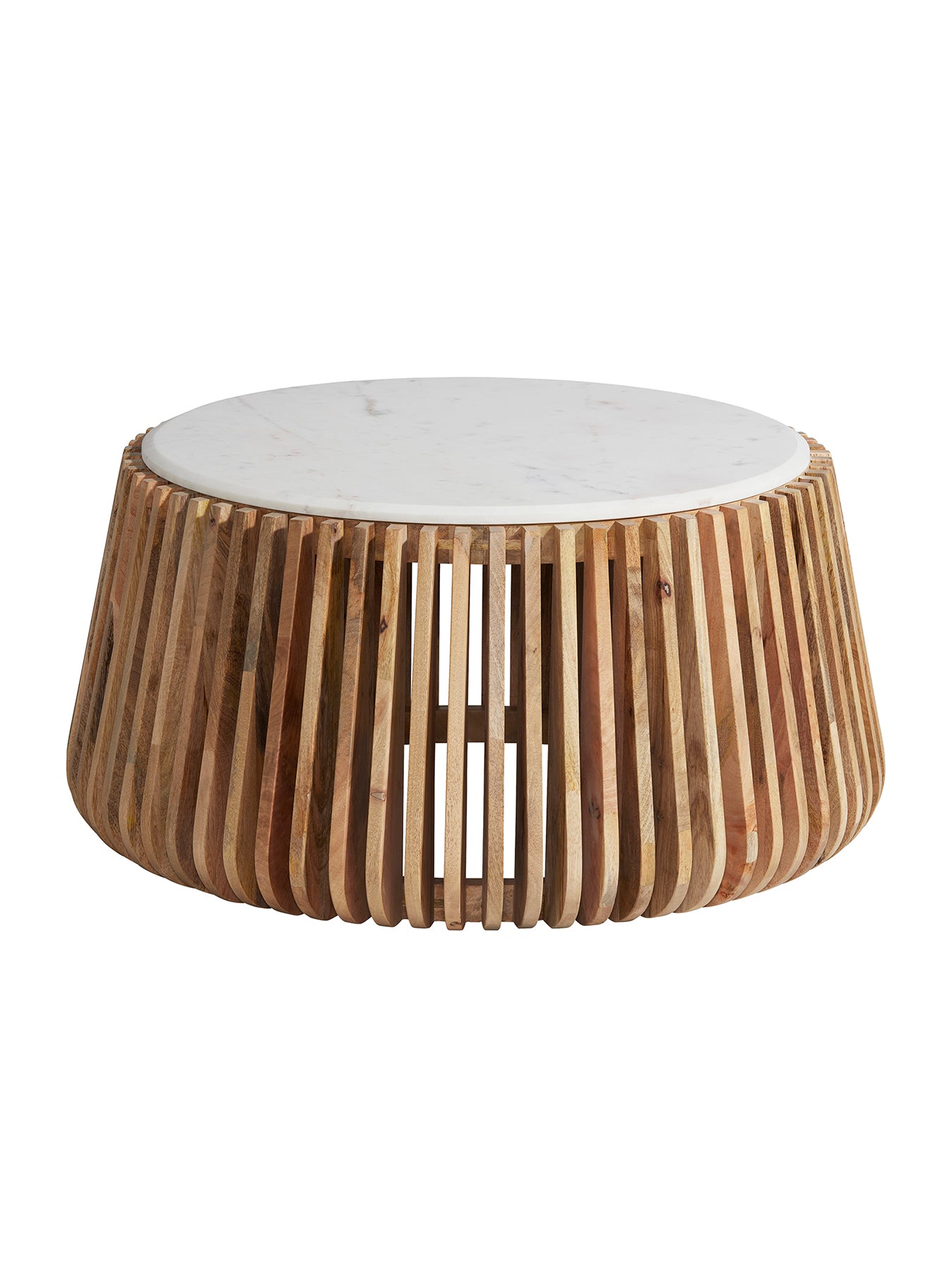 Ombra Mango Wood Coffee Table With Marble Top