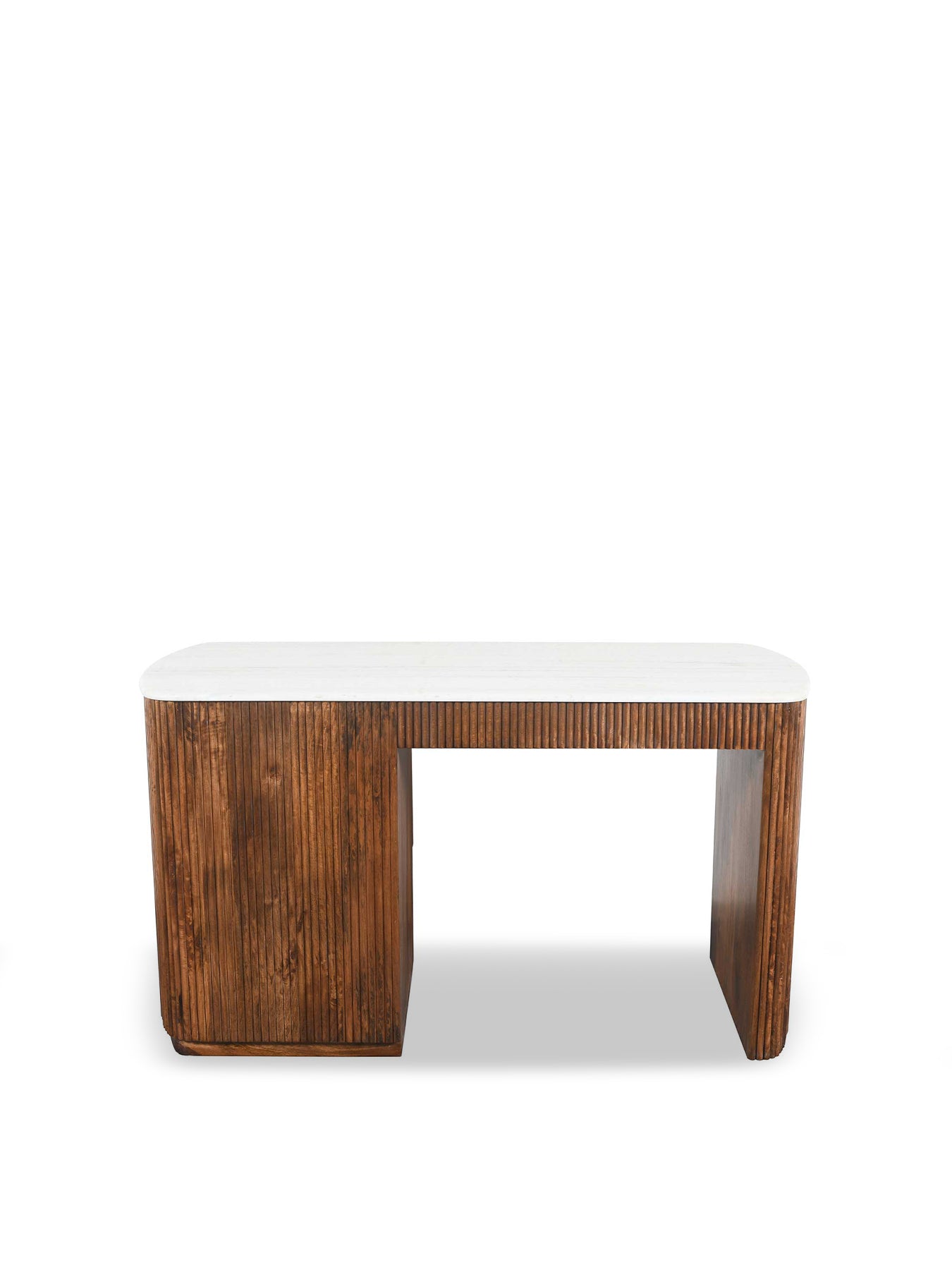 Tasso Mango Wood Desk With Marble Top