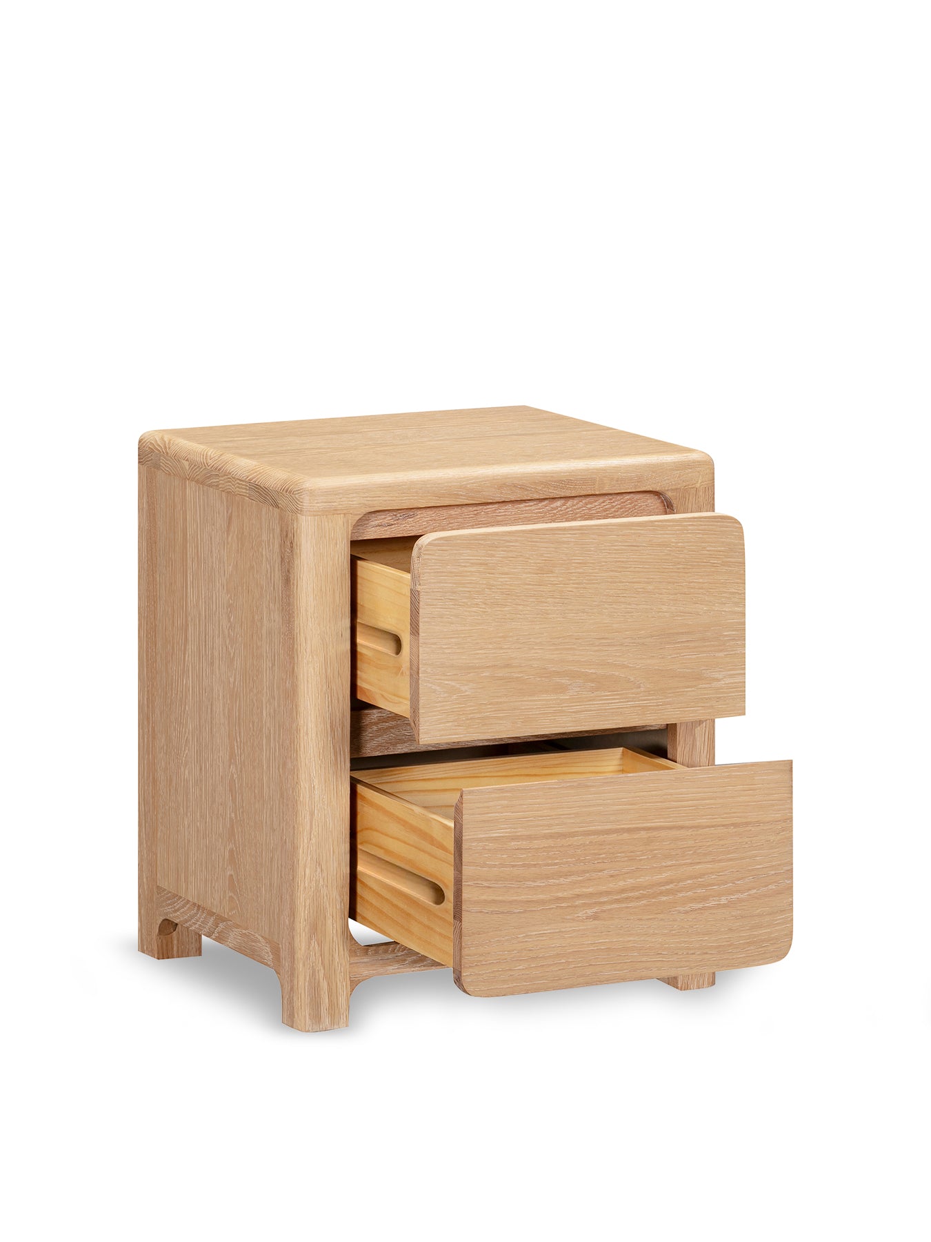 Hadrian 2 Drawer Natural Oak Bedside Chest