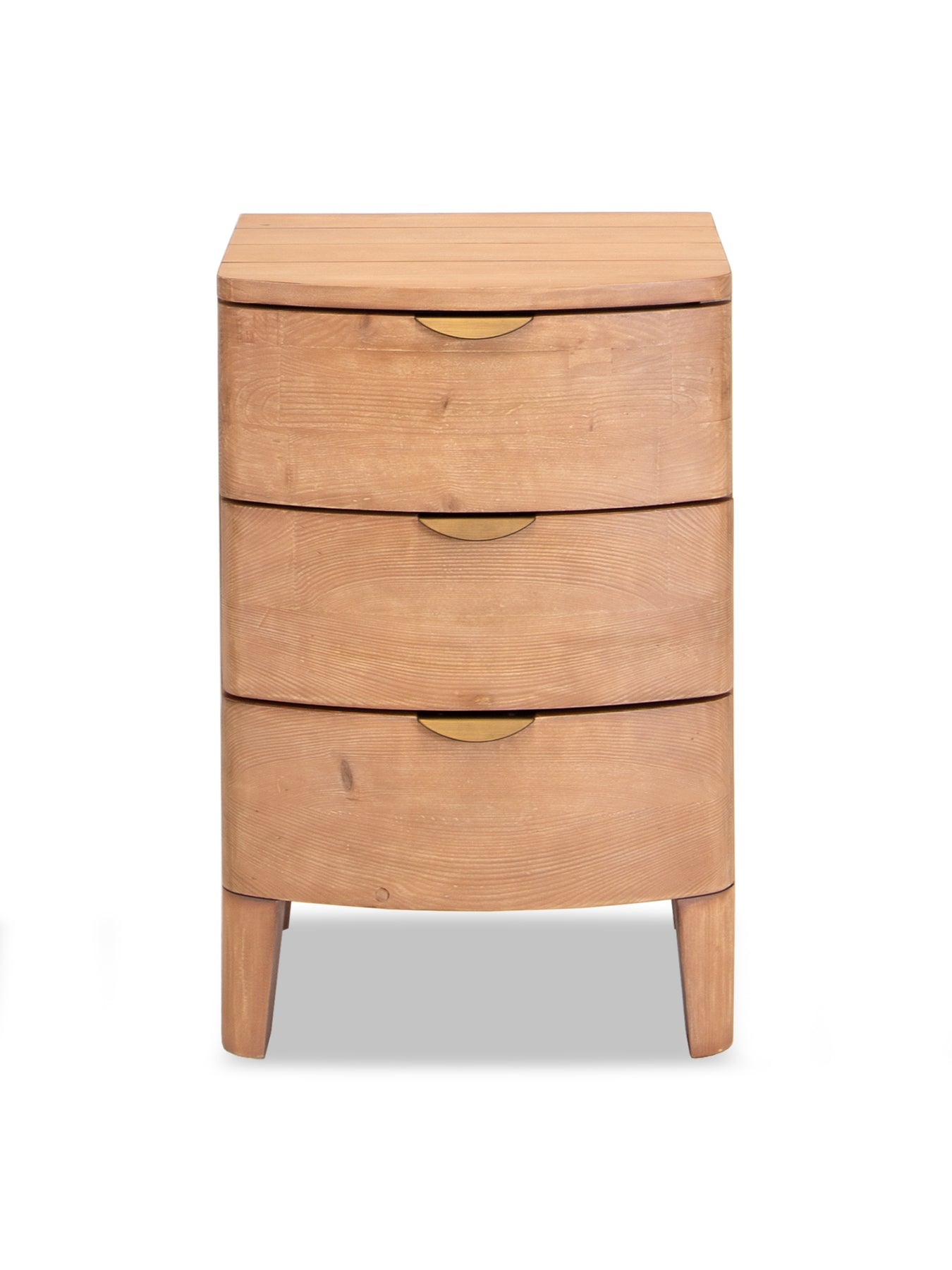Whitley Brown Reclaimed Wood 3 Drawer Bedside Table