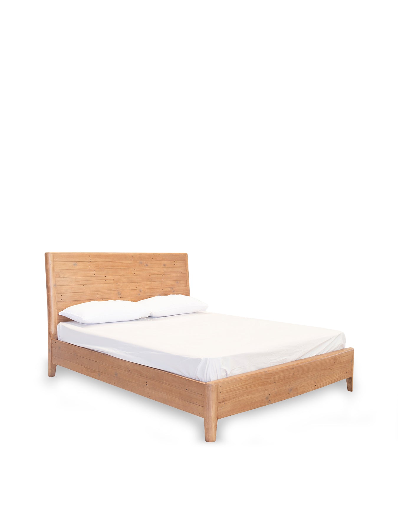 Halstatt brown Reclaimed Wood King Bed Frame