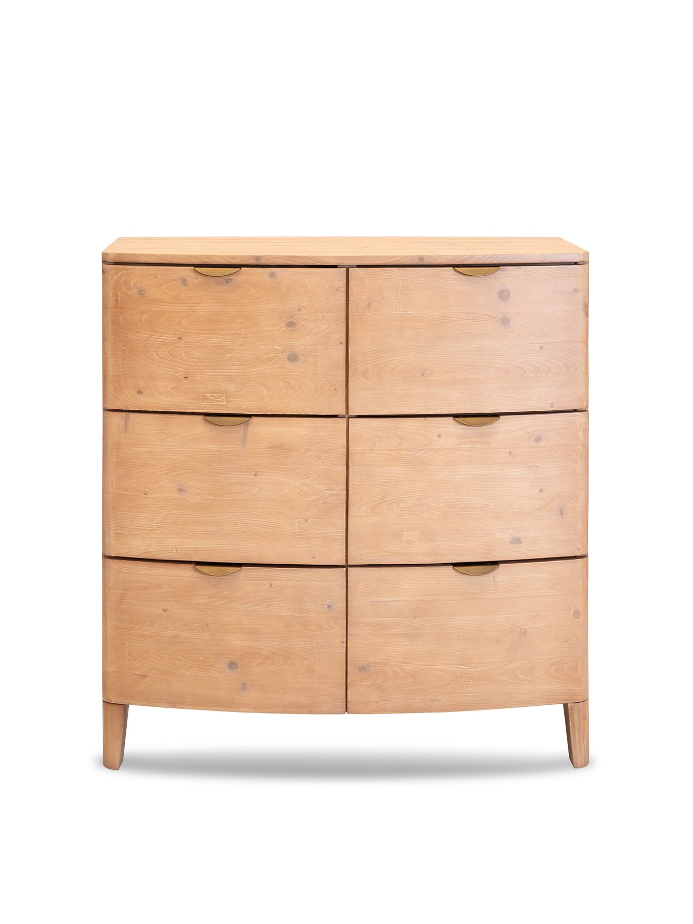 Halstatt Brown Reclaimed Wood 6 Drawer Tall Chest