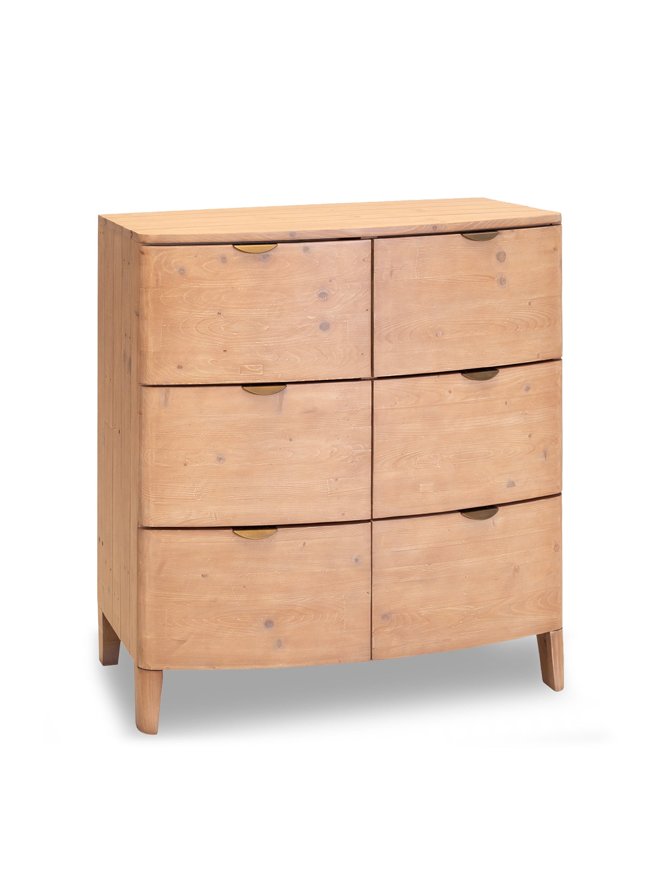 Halstatt Brown Reclaimed Wood 6 Drawer Tall Chest