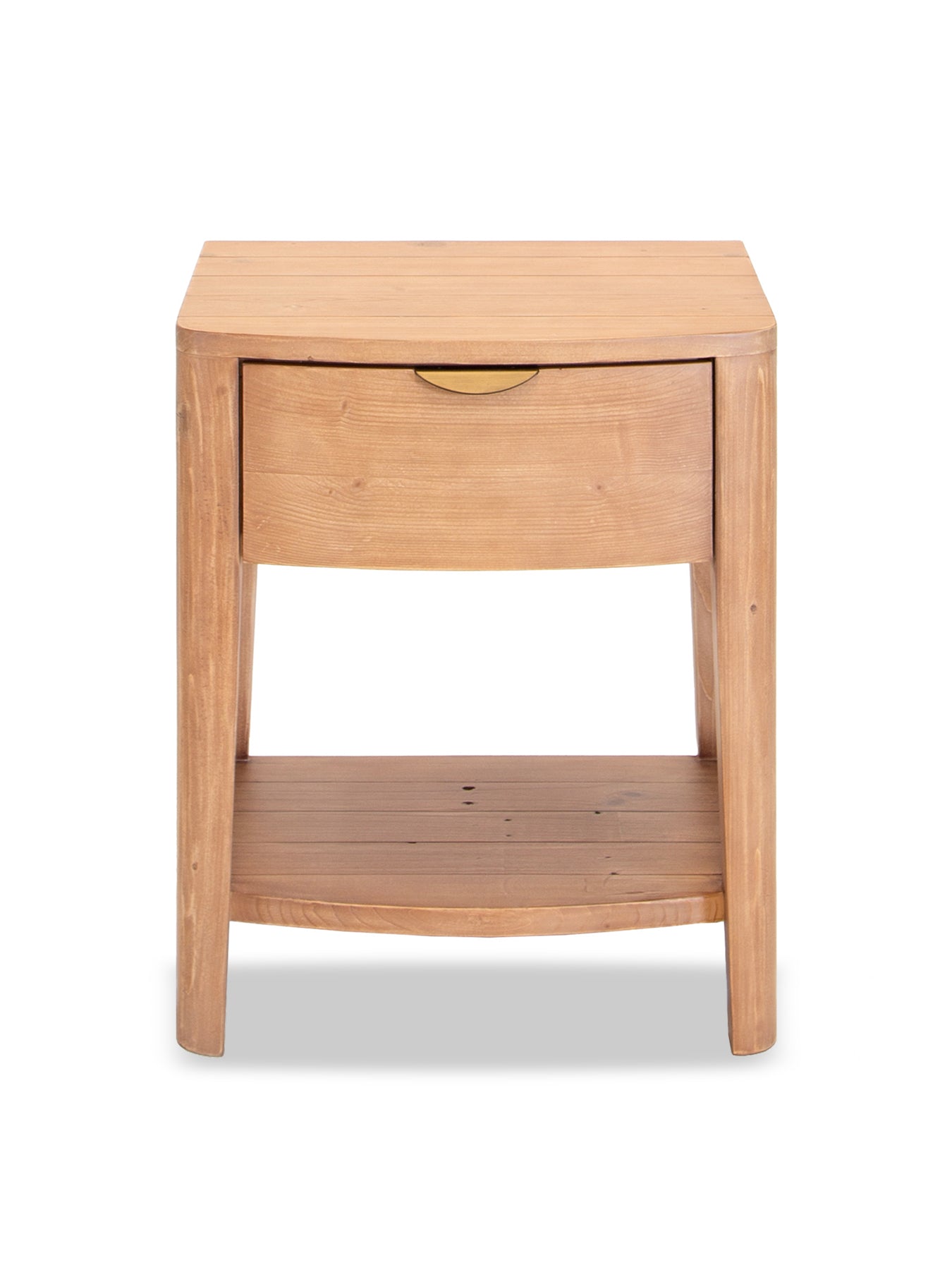 Halstatt Brown Reclaimed Wood 1 Drawer Bedside Table